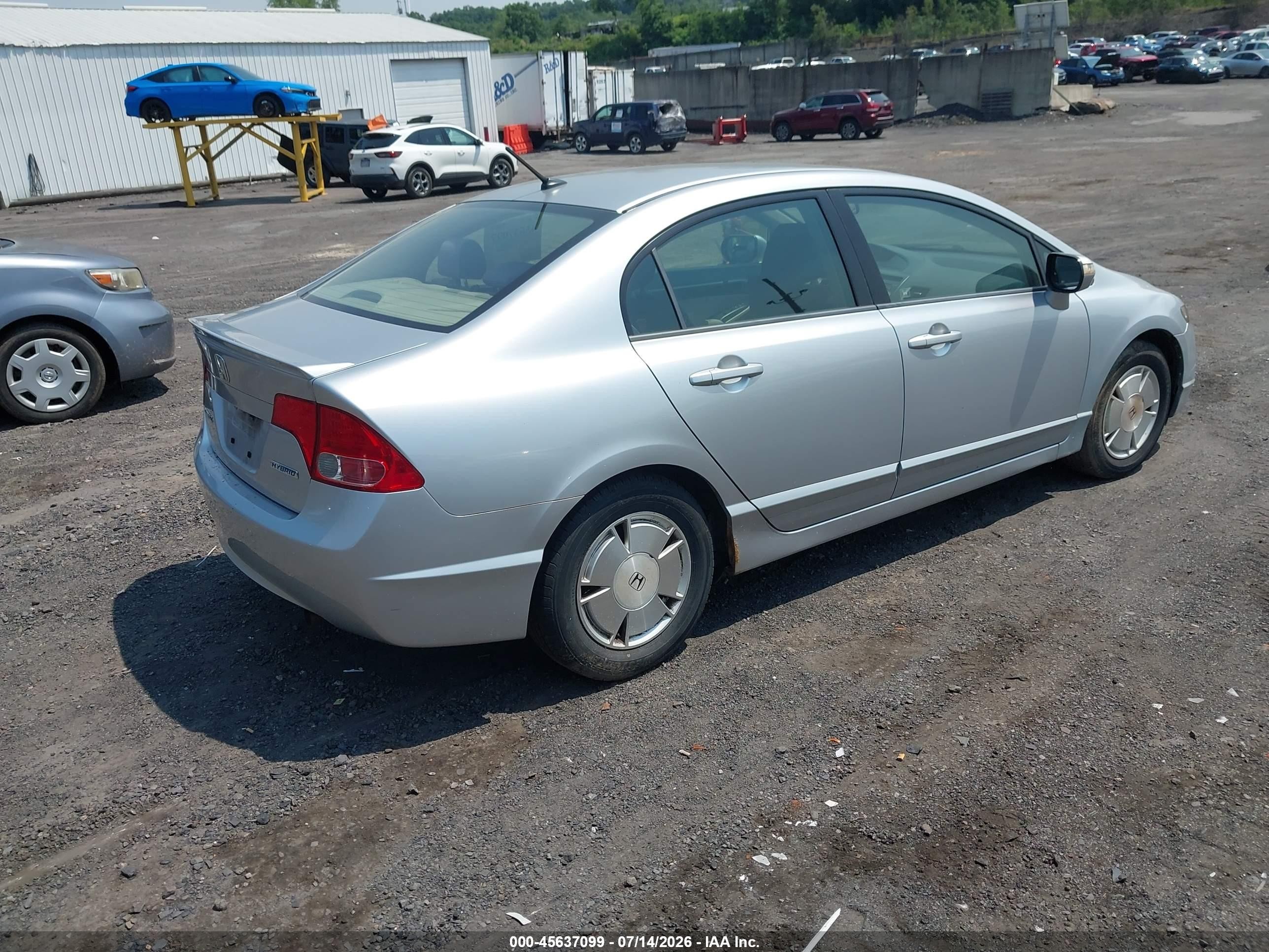 2008 Honda Civic Hybrid   Silver vin: JHMFA36208S009281