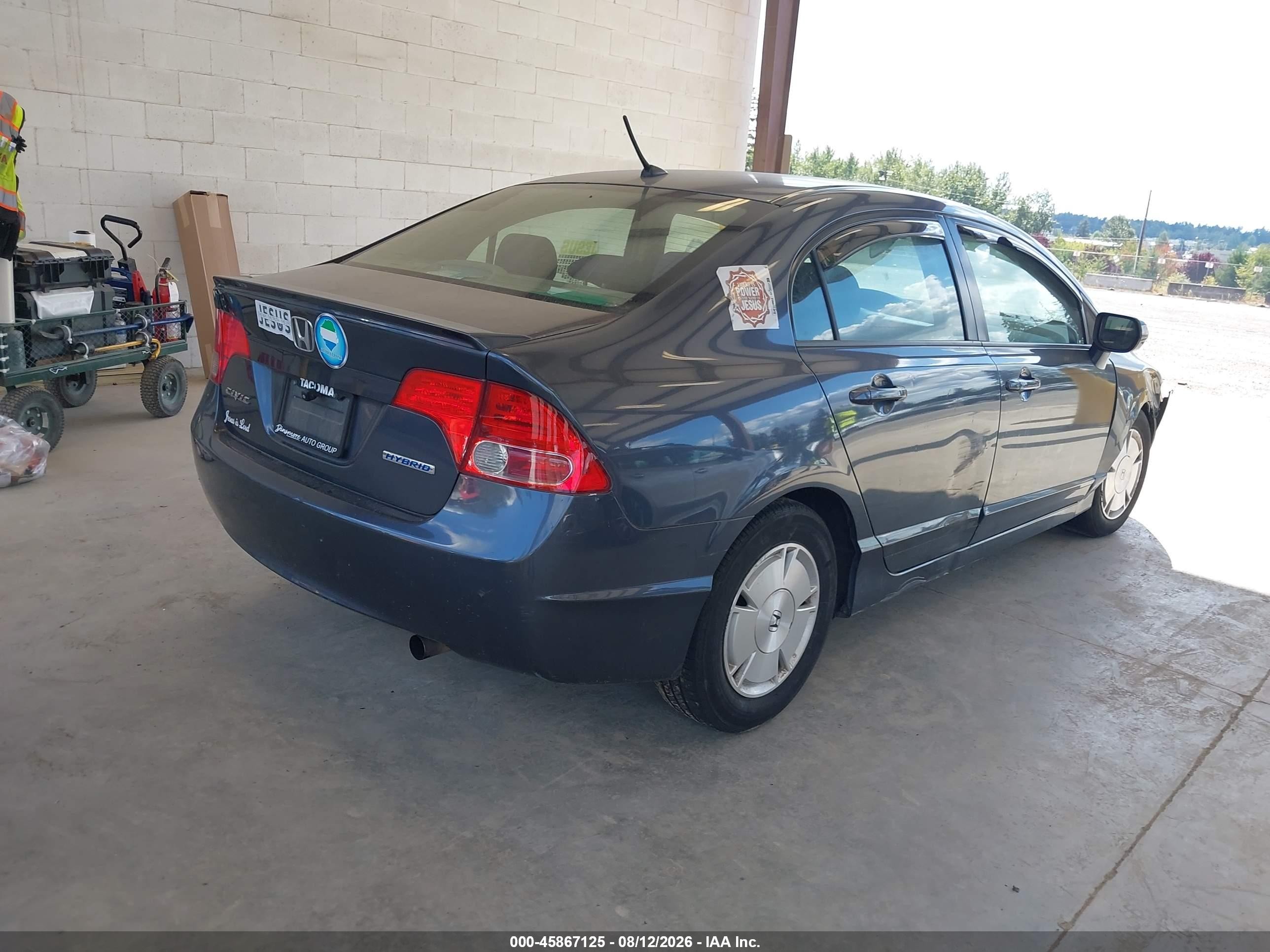 2008 Honda Civic Hybrid   Gray vin: JHMFA36208S023942