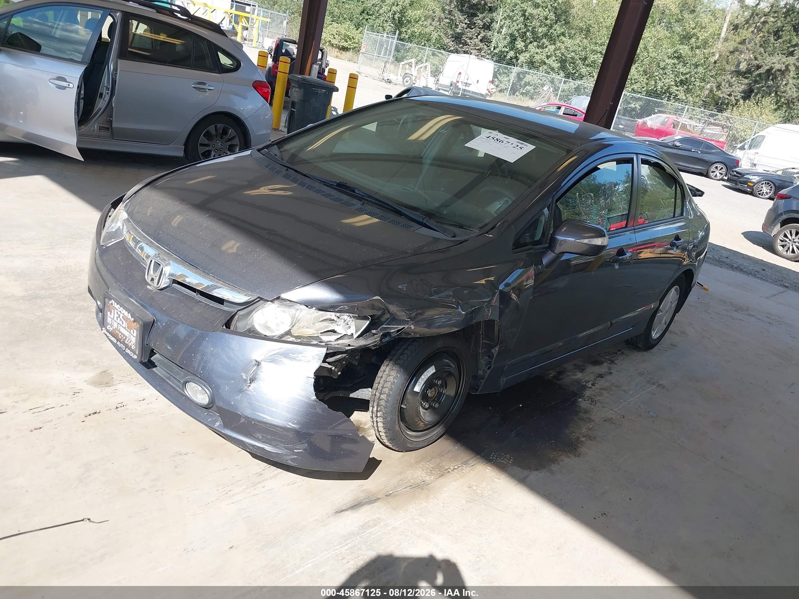2008 Honda Civic Hybrid   Gray vin: JHMFA36208S023942