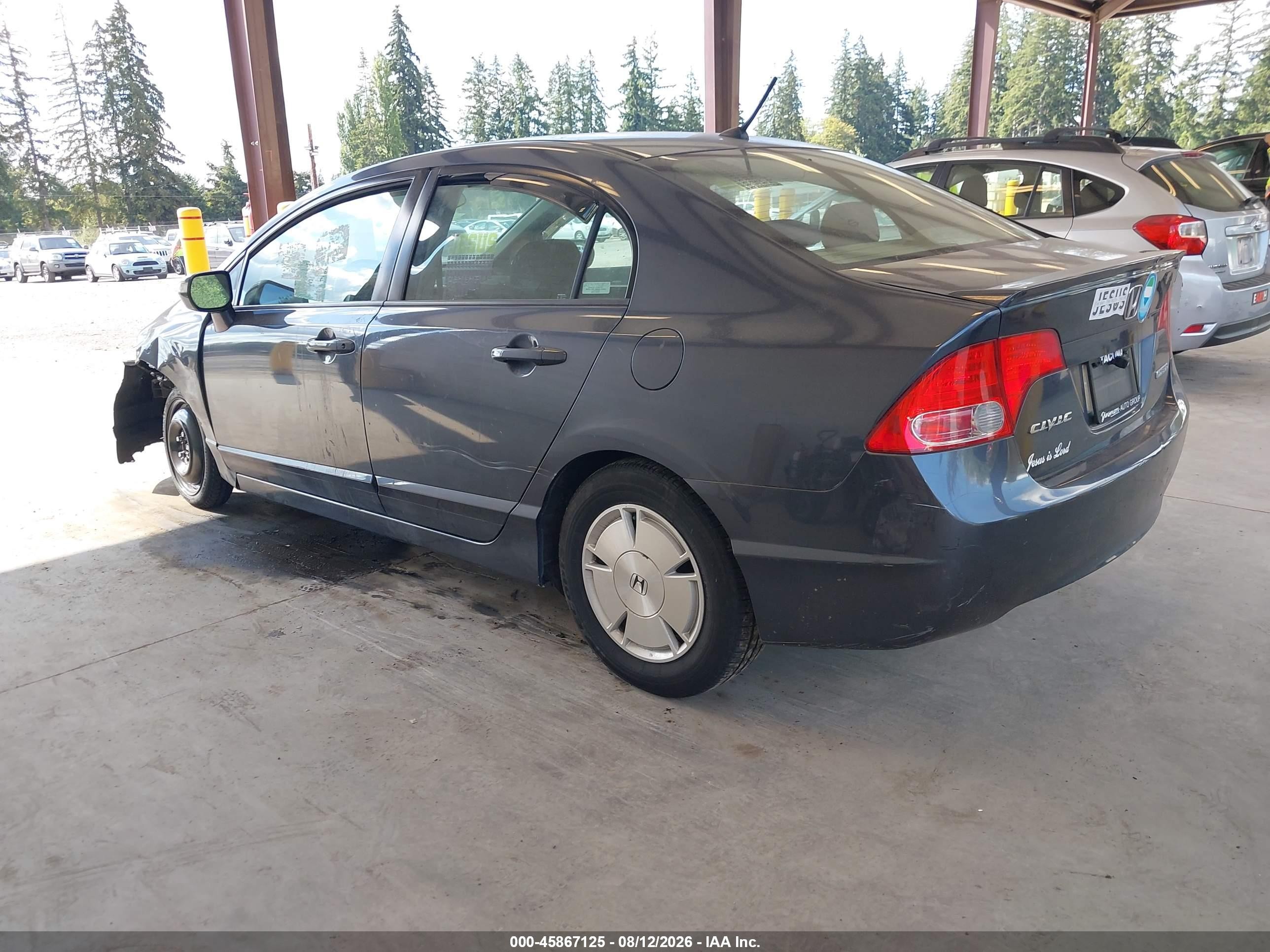 2008 Honda Civic Hybrid   Gray vin: JHMFA36208S023942