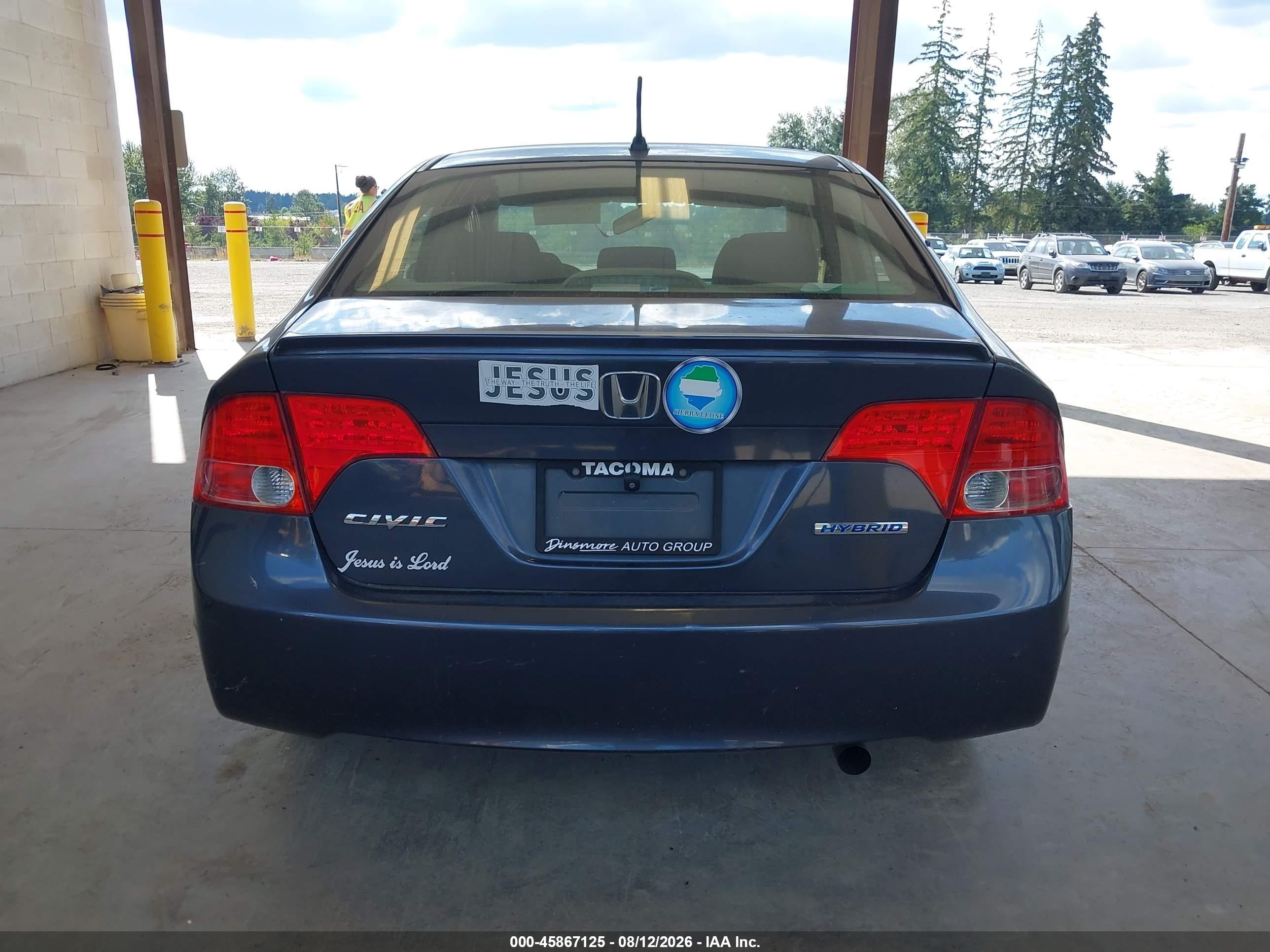 2008 Honda Civic Hybrid   Gray vin: JHMFA36208S023942