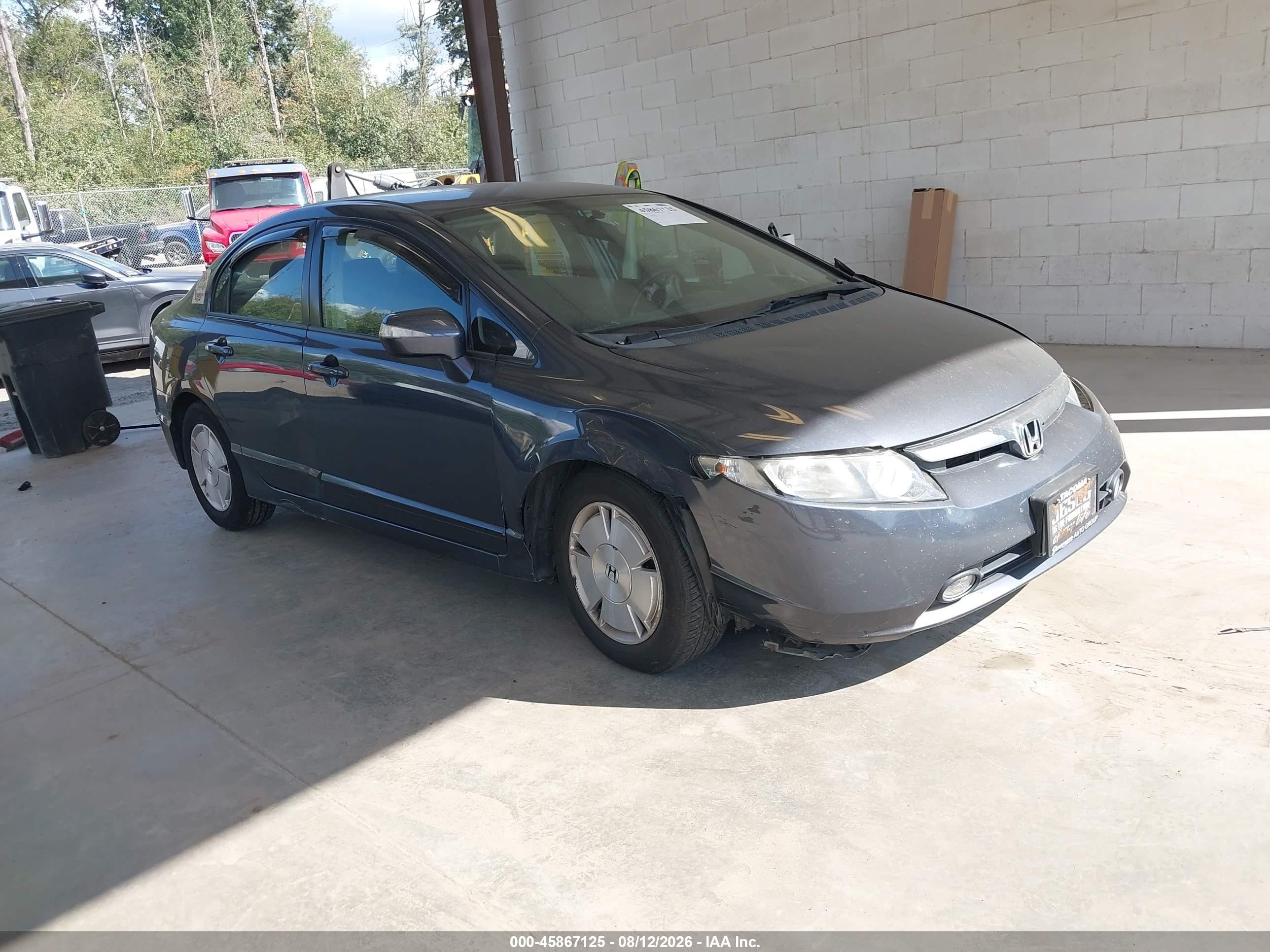 2008 Honda Civic Hybrid   Gray vin: JHMFA36208S023942