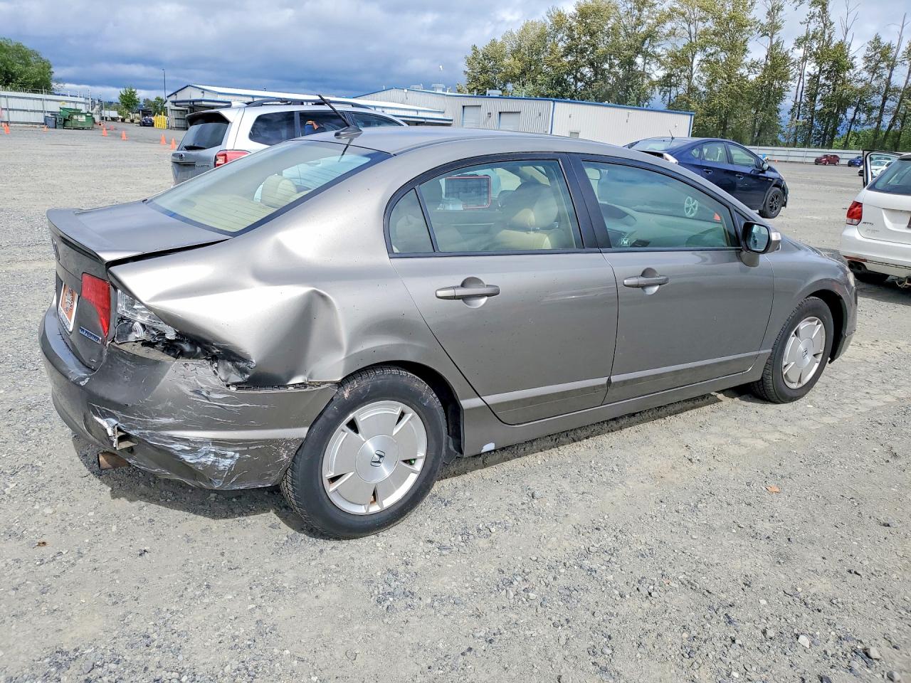 2008 Honda Civic Hybrid Tan vin: JHMFA36208S026002