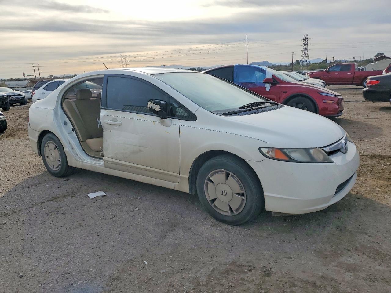 2008 Honda Civic Hybrid White vin: JHMFA36208S030339