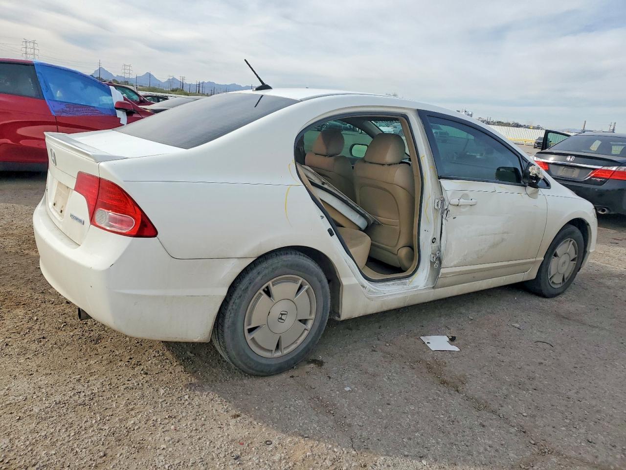 2008 Honda Civic Hybrid White vin: JHMFA36208S030339