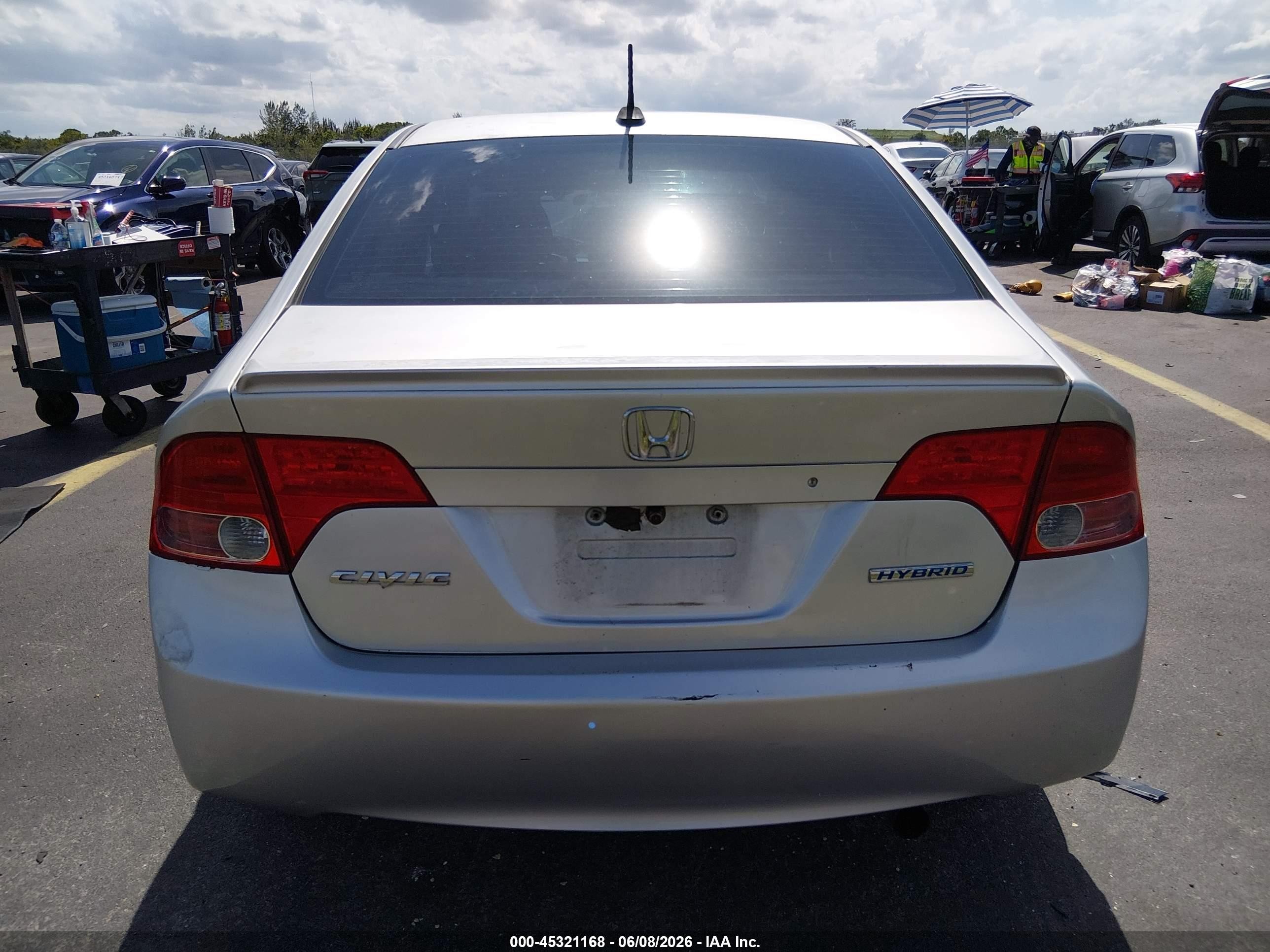 2007 Honda Civic Hybrid   Silver vin: JHMFA36217S001656