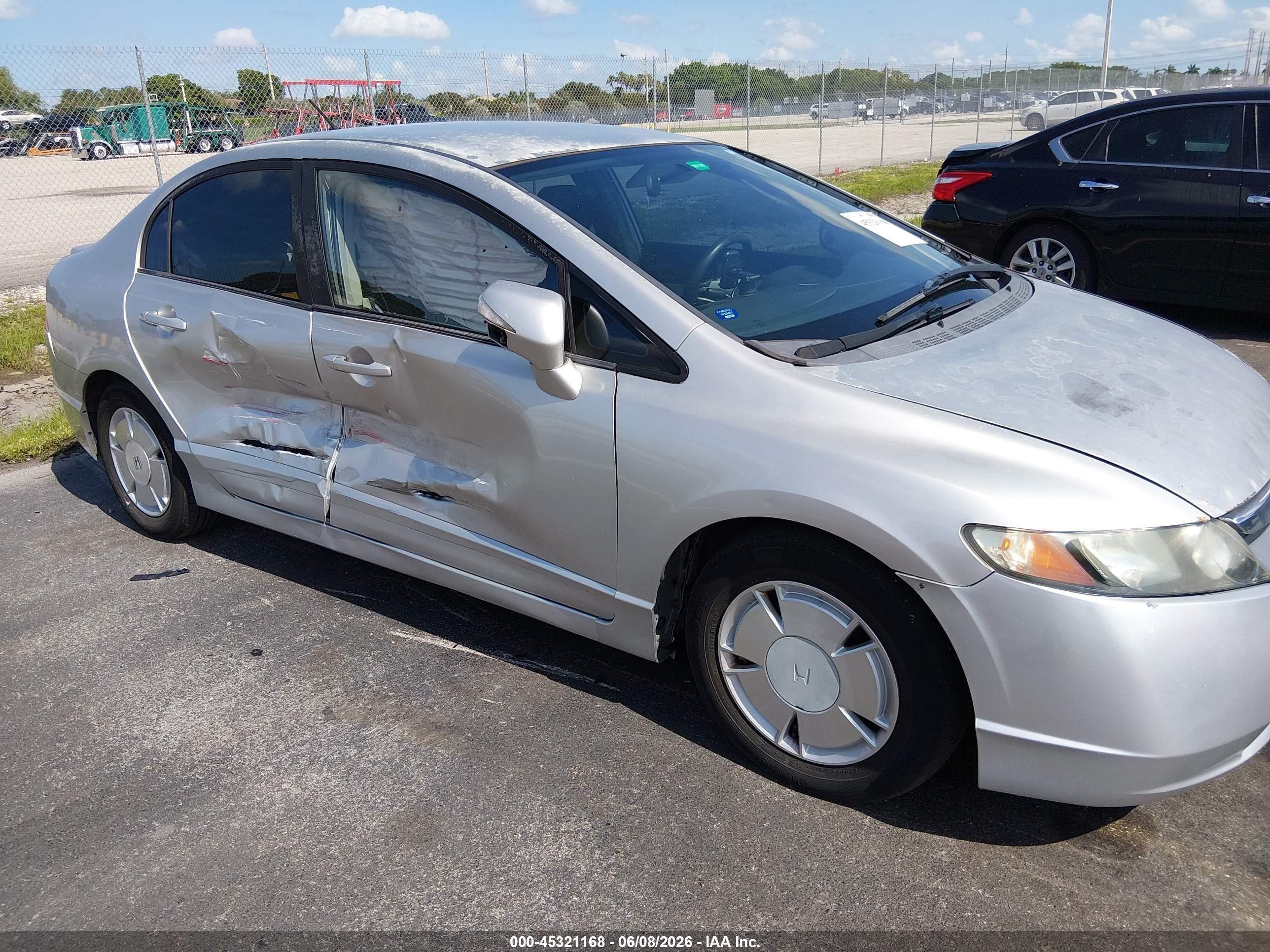 2007 Honda Civic Hybrid   Silver vin: JHMFA36217S001656