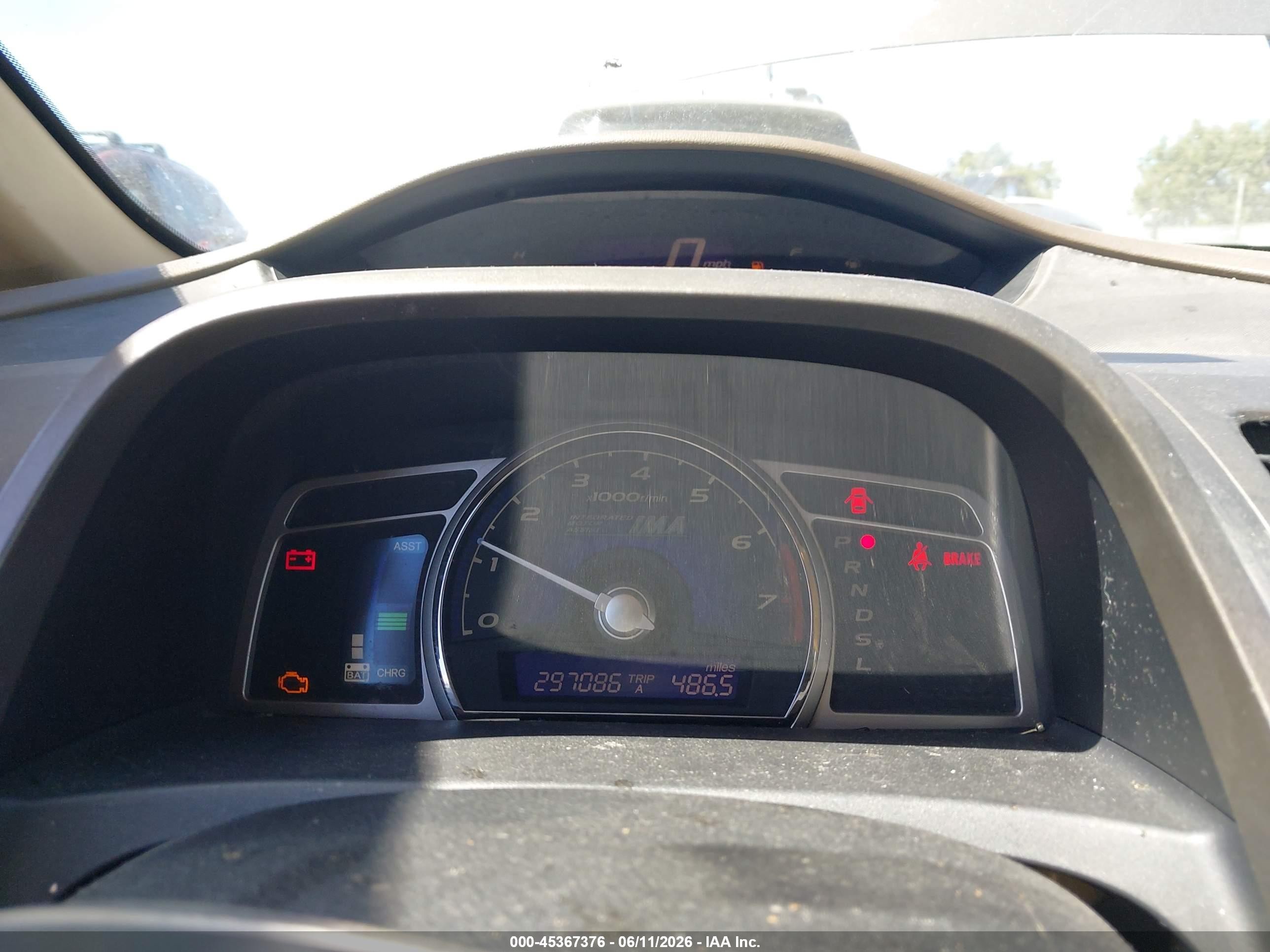 2007 Honda Civic Hybrid   Gray vin: JHMFA36217S008803