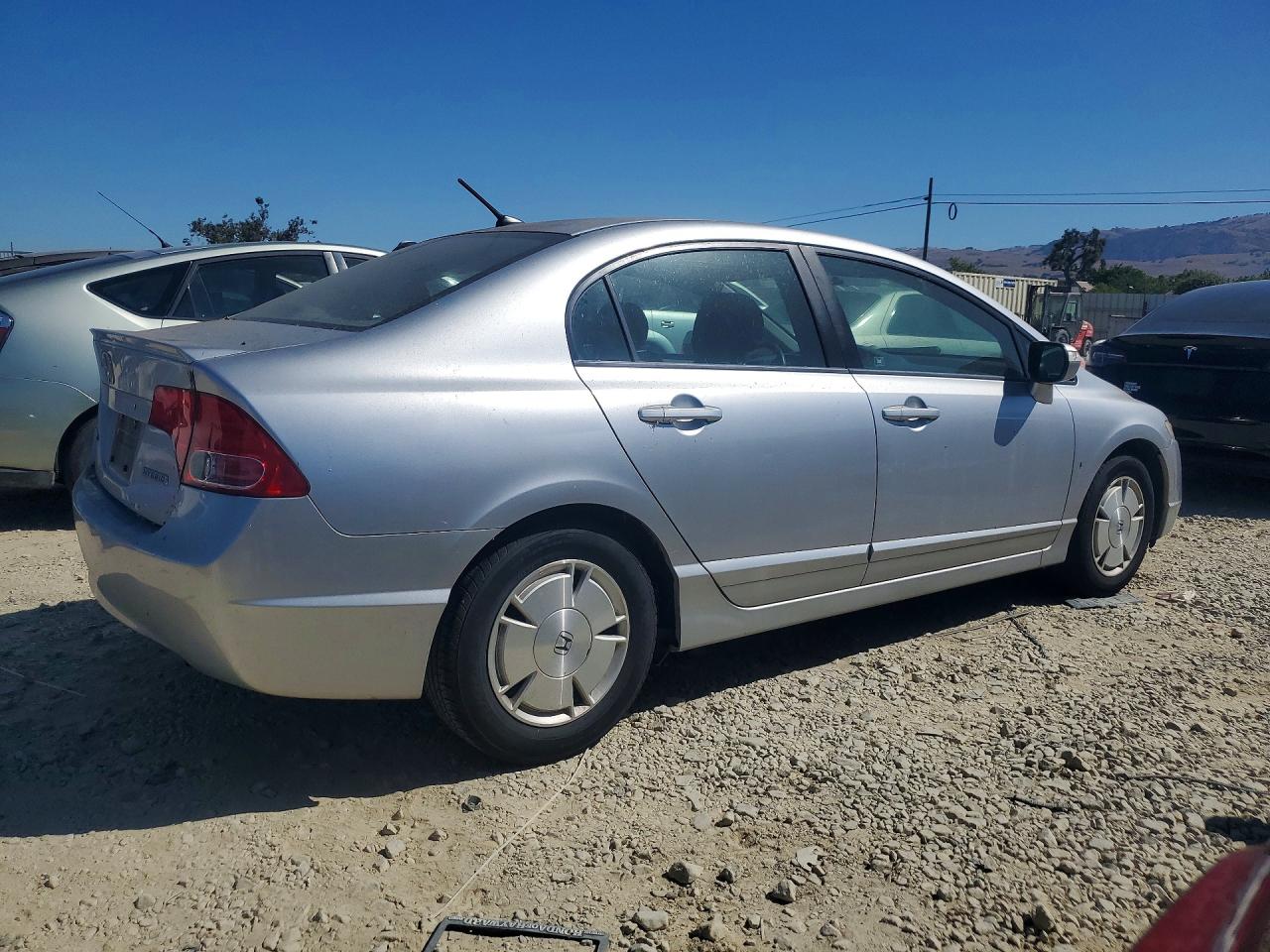 2007 Honda Civic Hybrid Gray vin: JHMFA36217S016383
