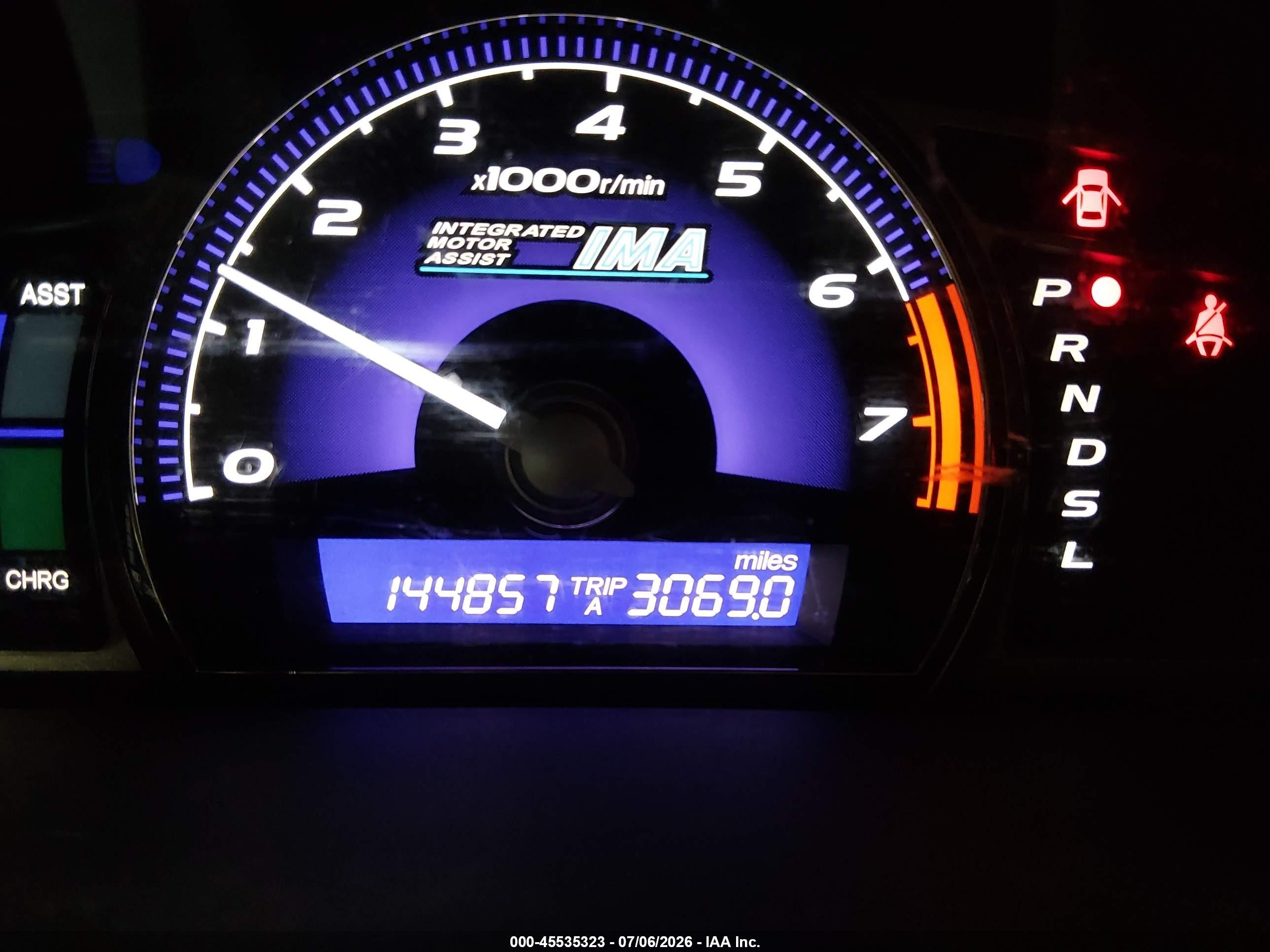 2007 Honda Civic Hybrid   Silver vin: JHMFA36217S023916