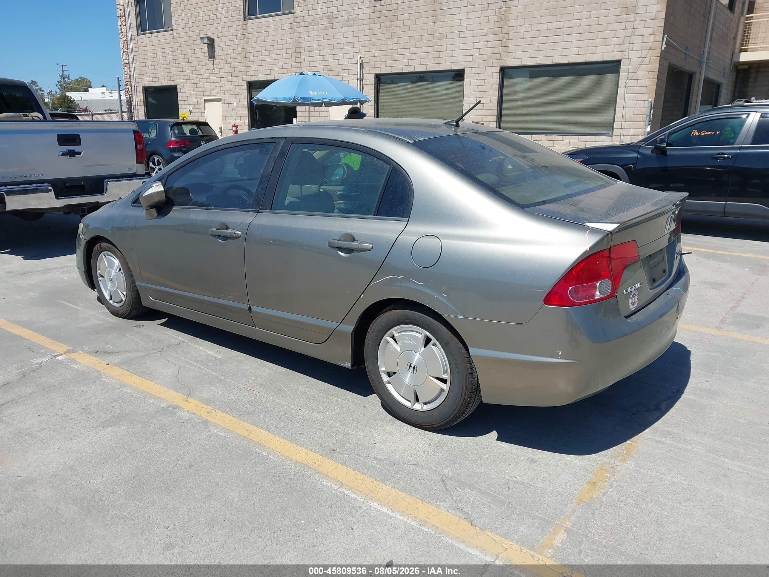 2007 Honda Civic Hybrid   Gray vin: JHMFA36217S024516
