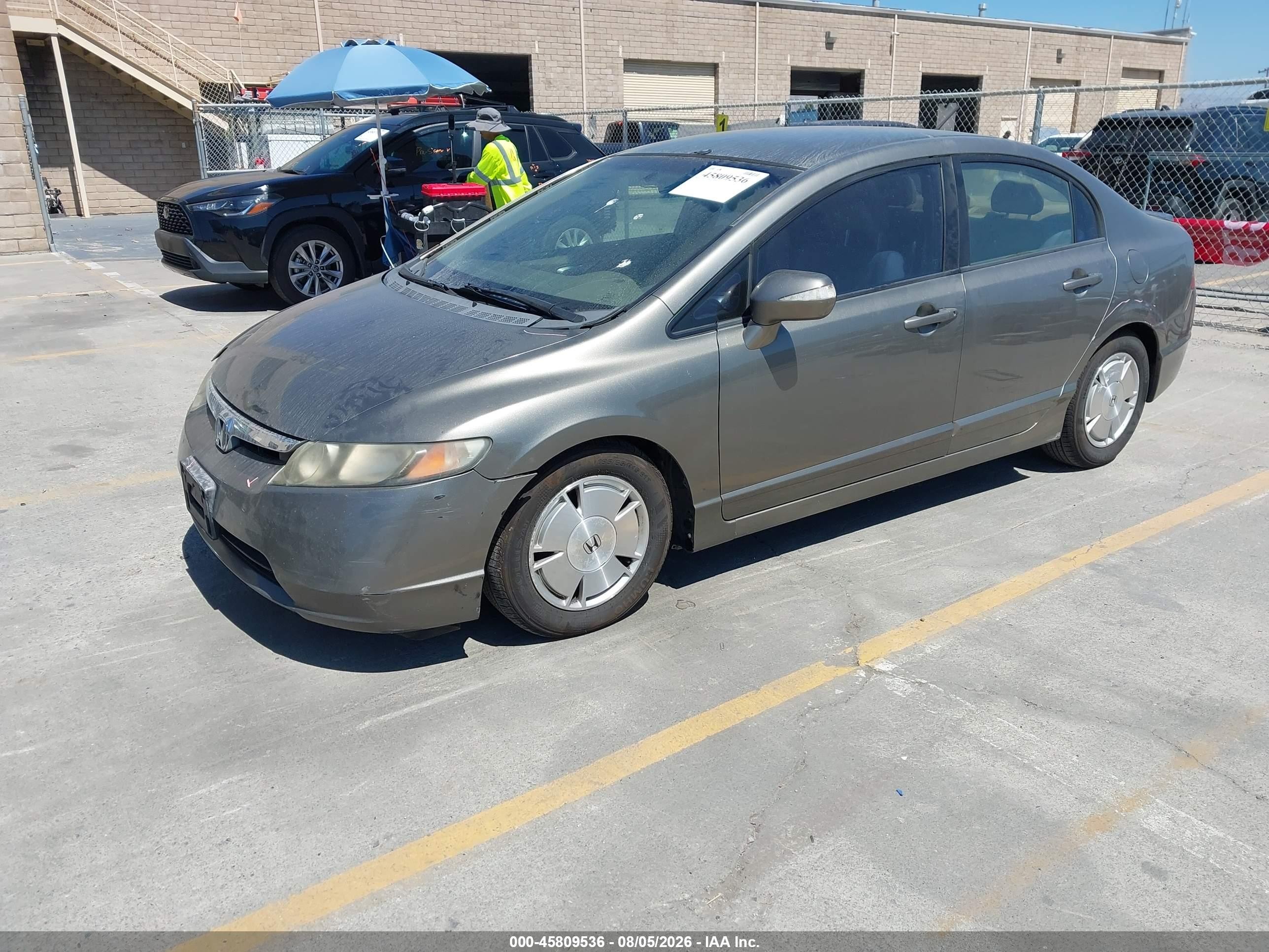 2007 Honda Civic Hybrid   Gray vin: JHMFA36217S024516