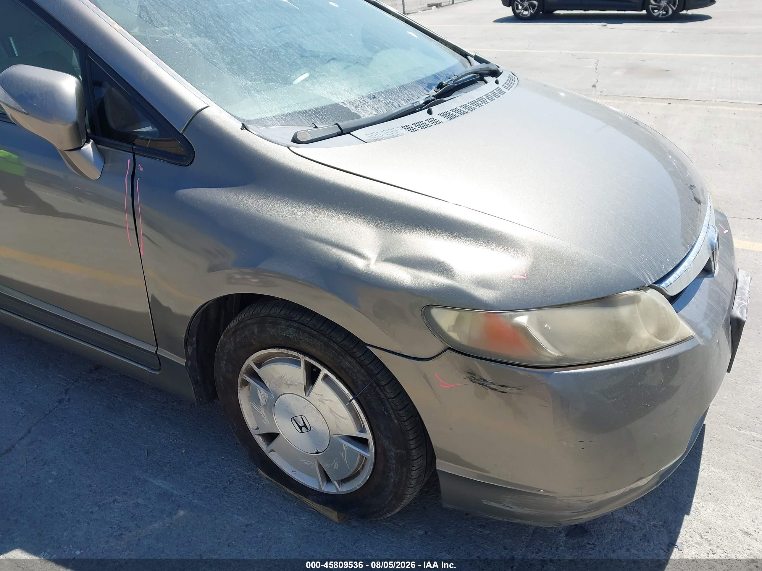 2007 Honda Civic Hybrid   Gray vin: JHMFA36217S024516