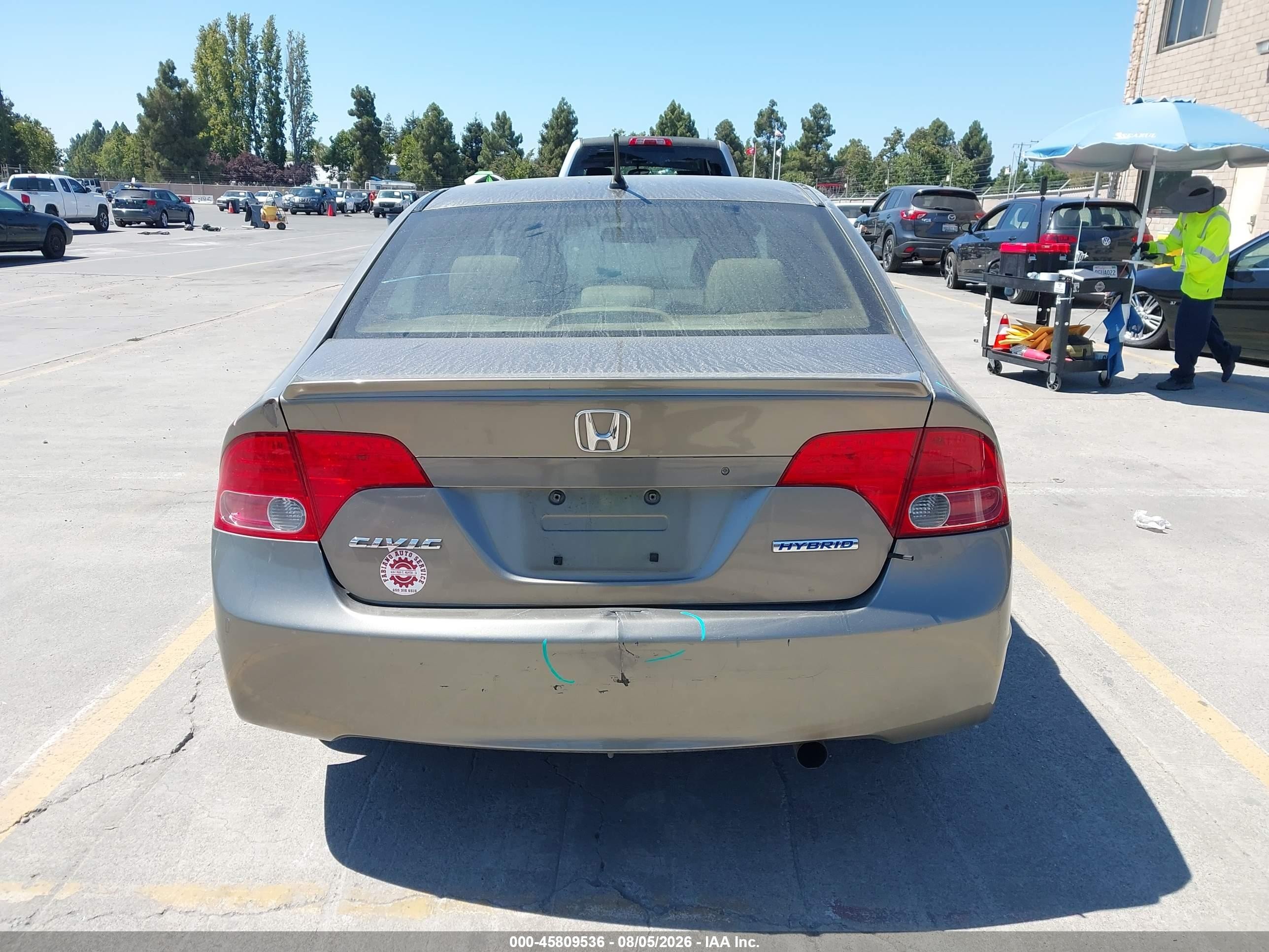 2007 Honda Civic Hybrid   Gray vin: JHMFA36217S024516