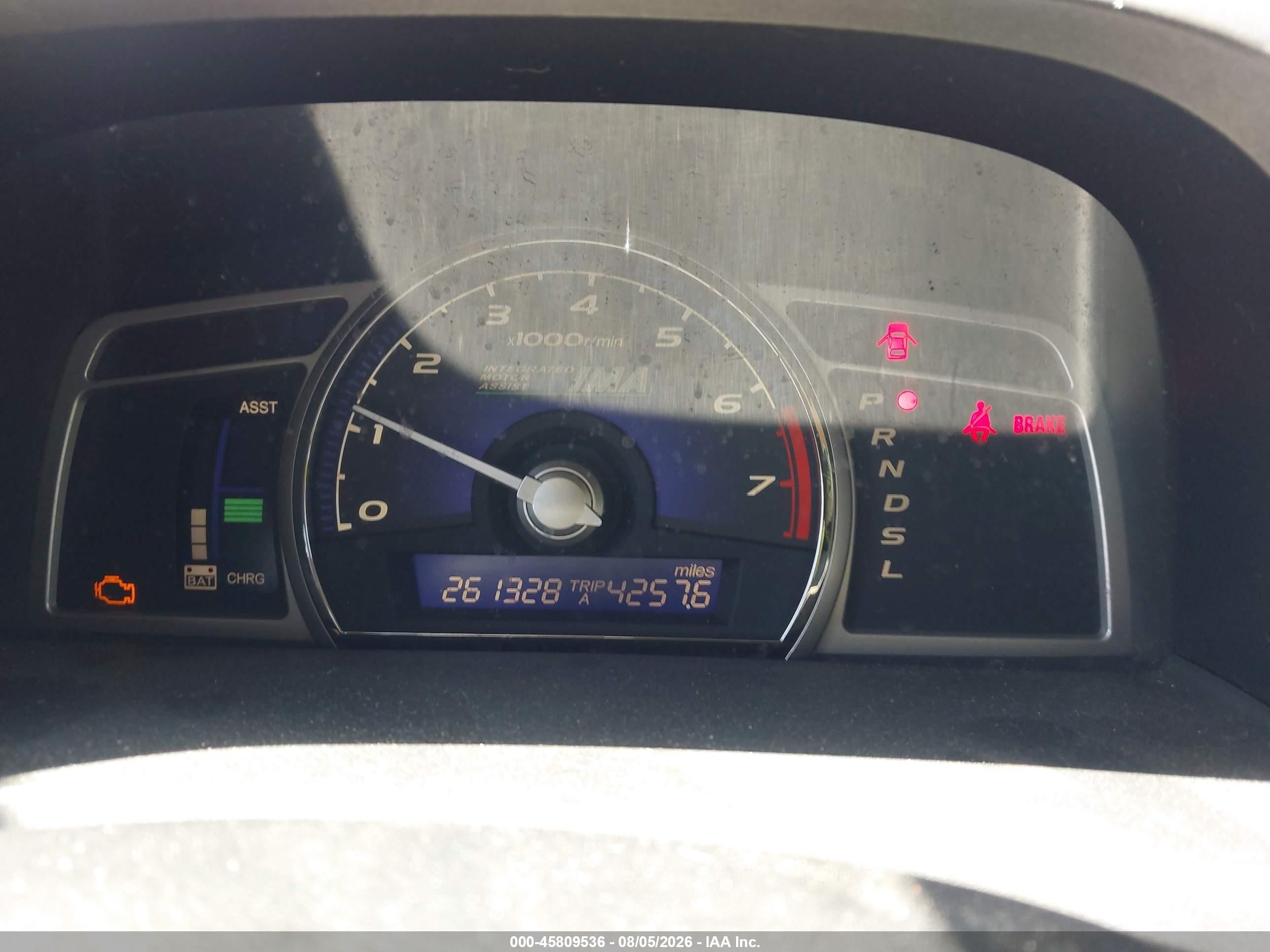 2007 Honda Civic Hybrid   Gray vin: JHMFA36217S024516