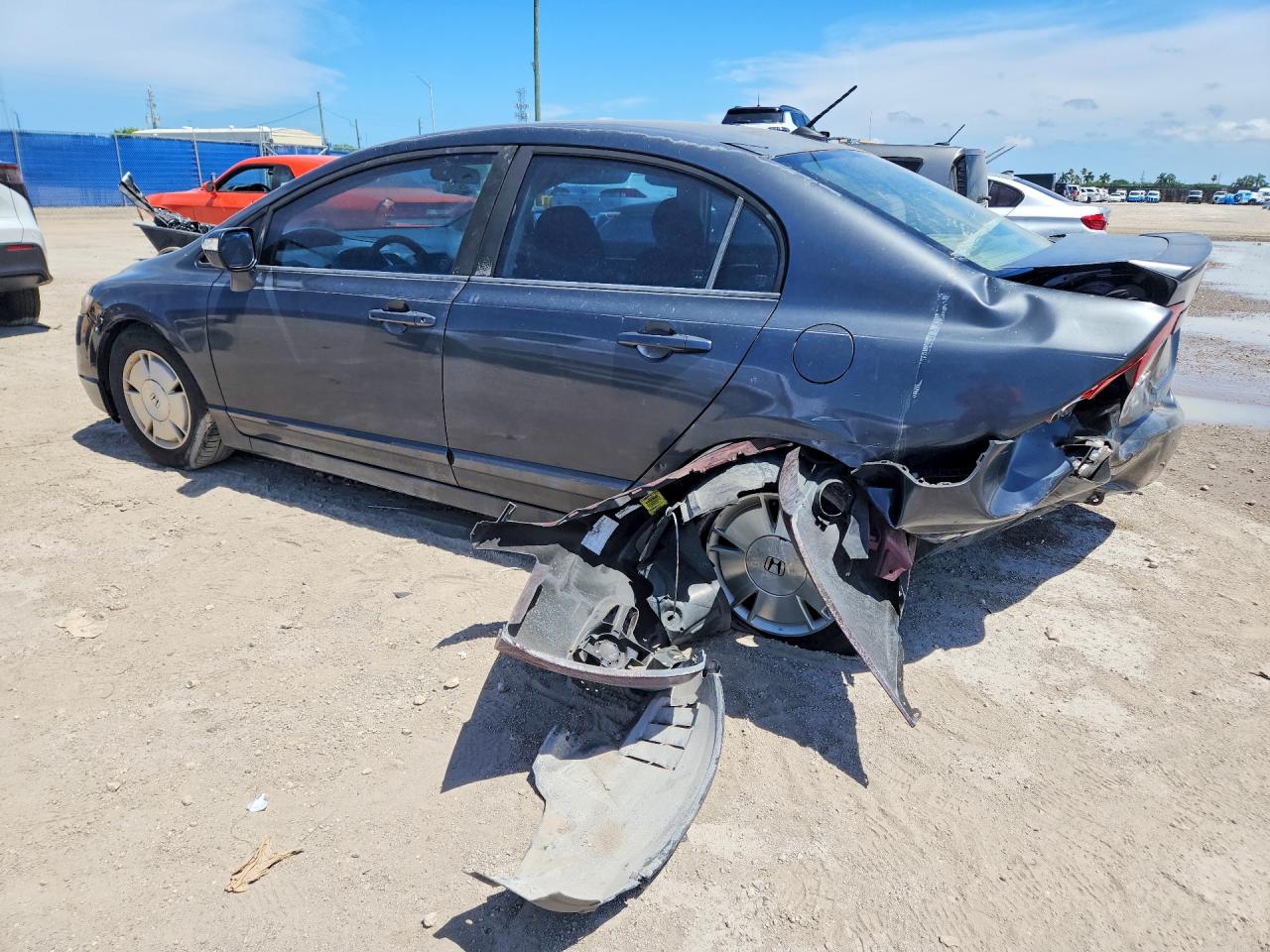 2008 Honda Civic Hybrid Gray vin: JHMFA36218S004834