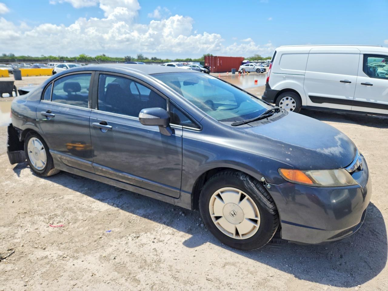 2008 Honda Civic Hybrid Gray vin: JHMFA36218S004834