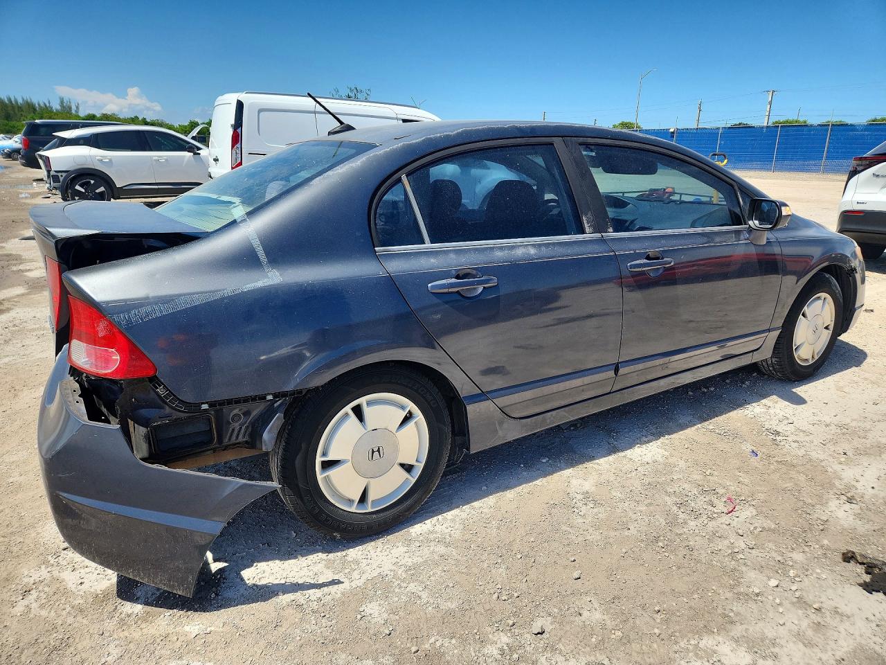 2008 Honda Civic Hybrid Gray vin: JHMFA36218S004834