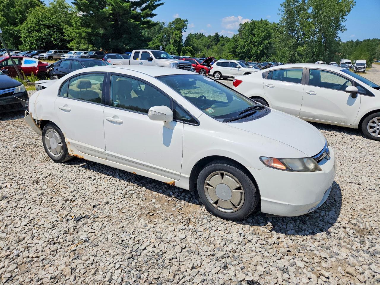2008 Honda Civic Hybrid White vin: JHMFA36218S019351