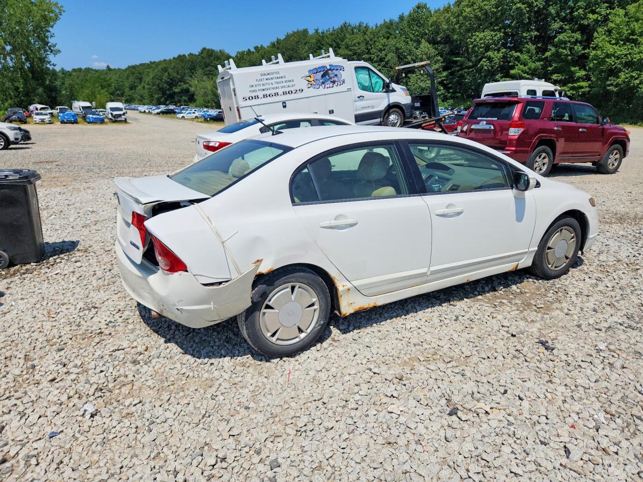 2008 Honda Civic Hybrid White vin: JHMFA36218S019351