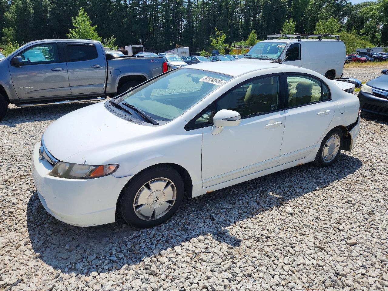 2008 Honda Civic Hybrid White vin: JHMFA36218S019351