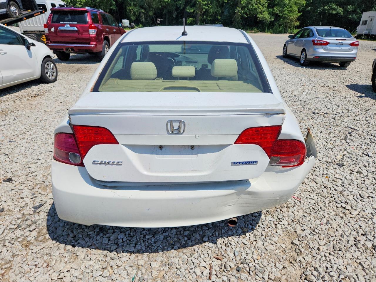 2008 Honda Civic Hybrid White vin: JHMFA36218S019351