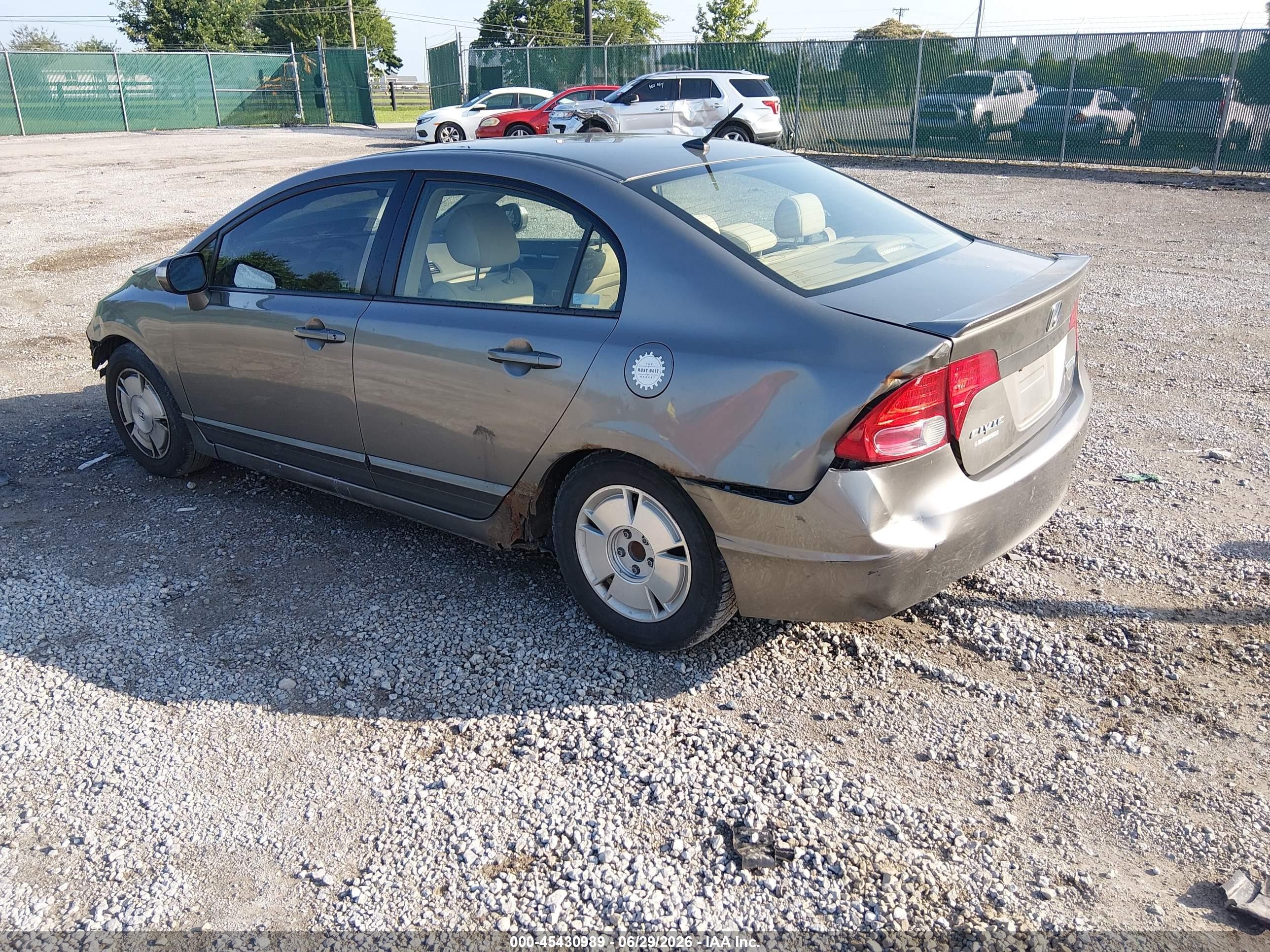 2008 Honda Civic Hybrid   Brown vin: JHMFA36218S022797