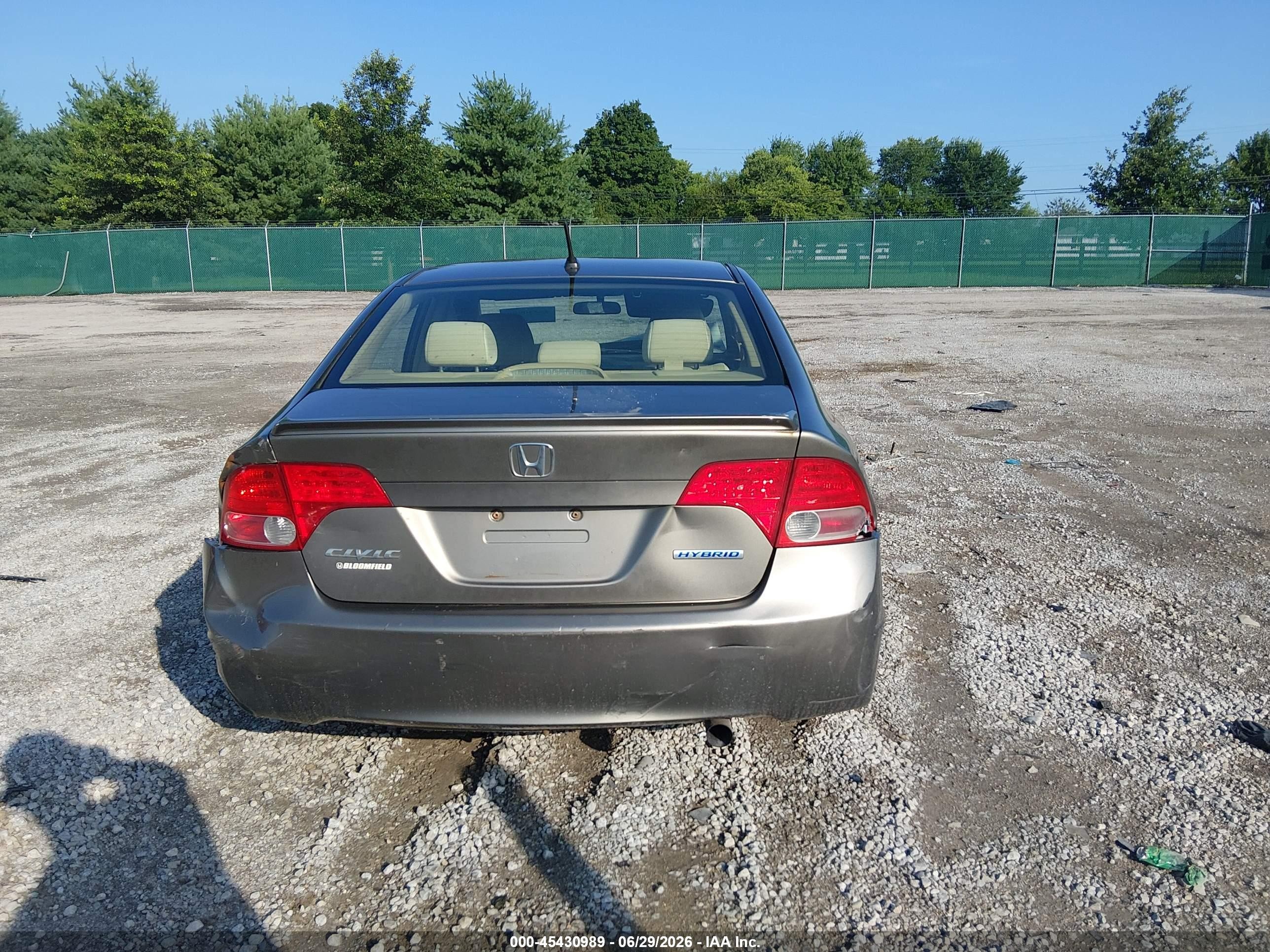 2008 Honda Civic Hybrid   Brown vin: JHMFA36218S022797
