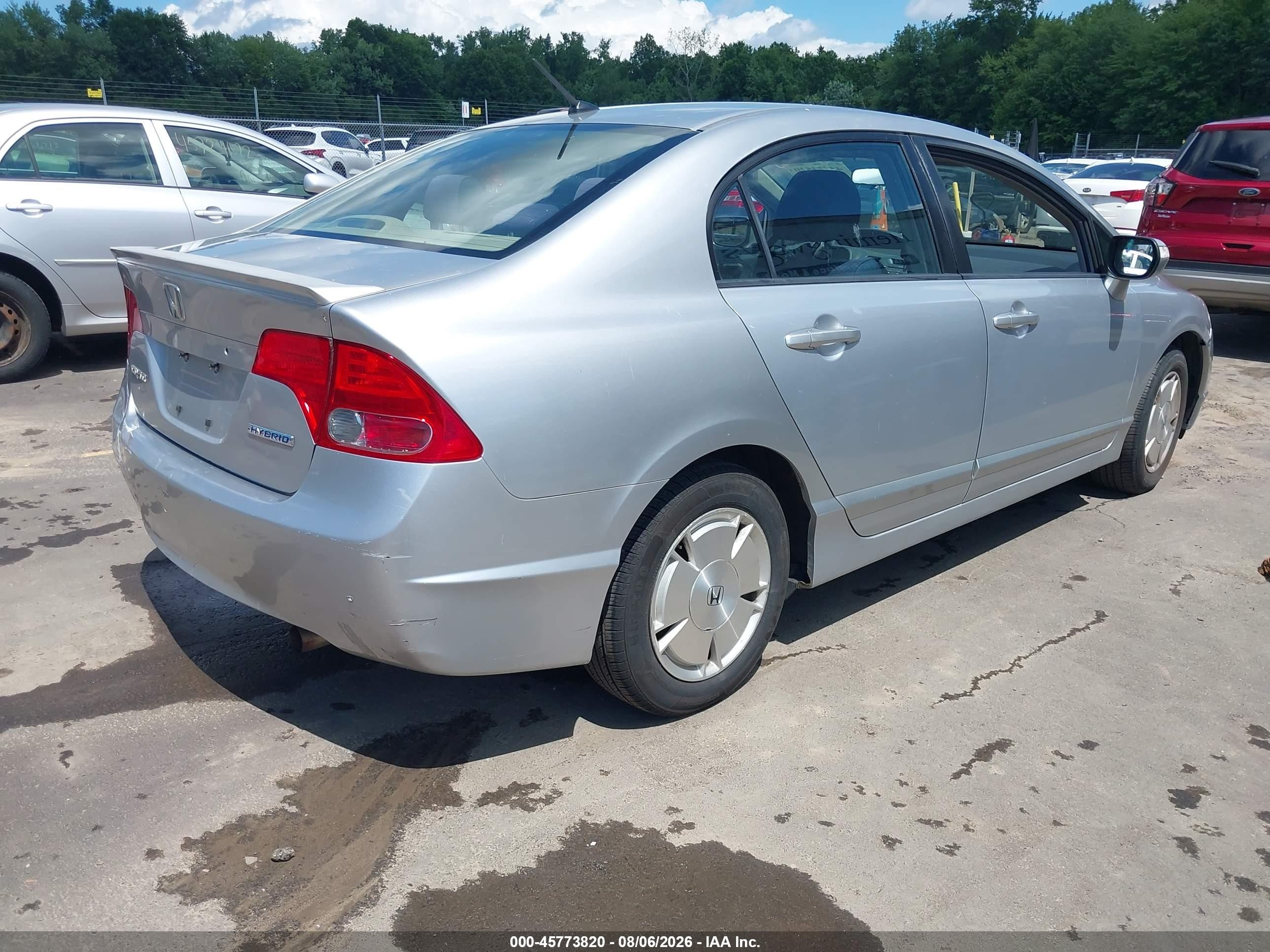 2006 Honda Civic Hybrid   Silver vin: JHMFA36226S013636