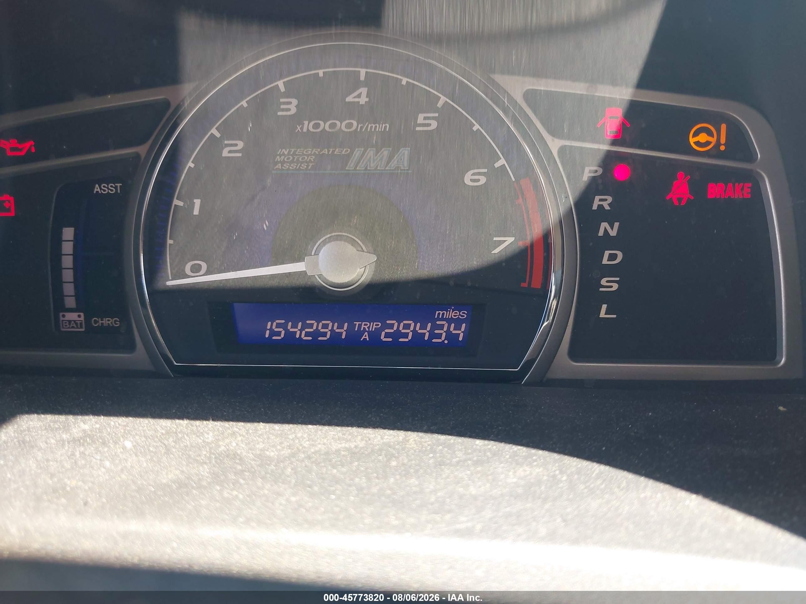 2006 Honda Civic Hybrid   Silver vin: JHMFA36226S013636