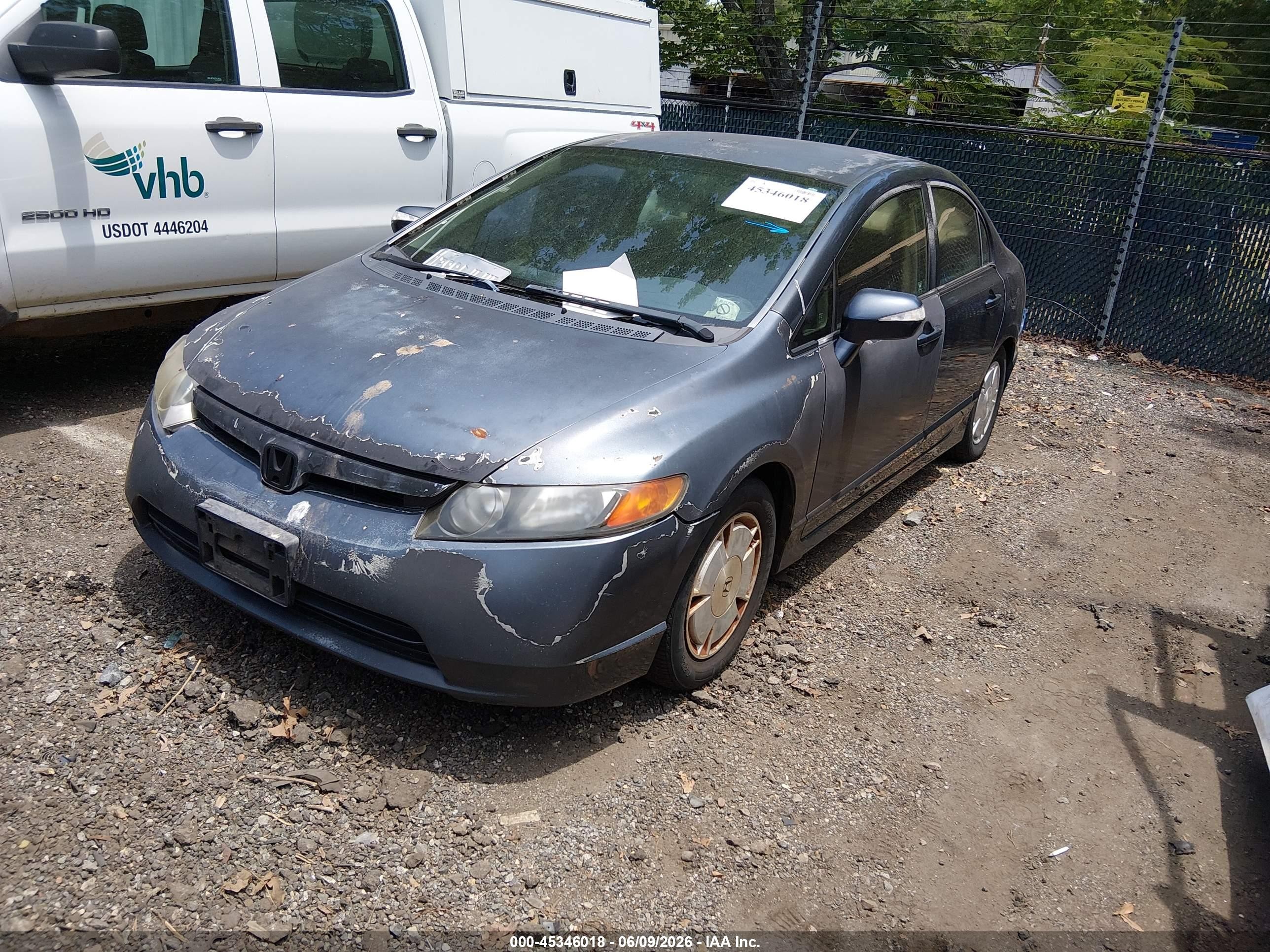 2006 Honda Civic Hybrid   Gray vin: JHMFA36226S019470