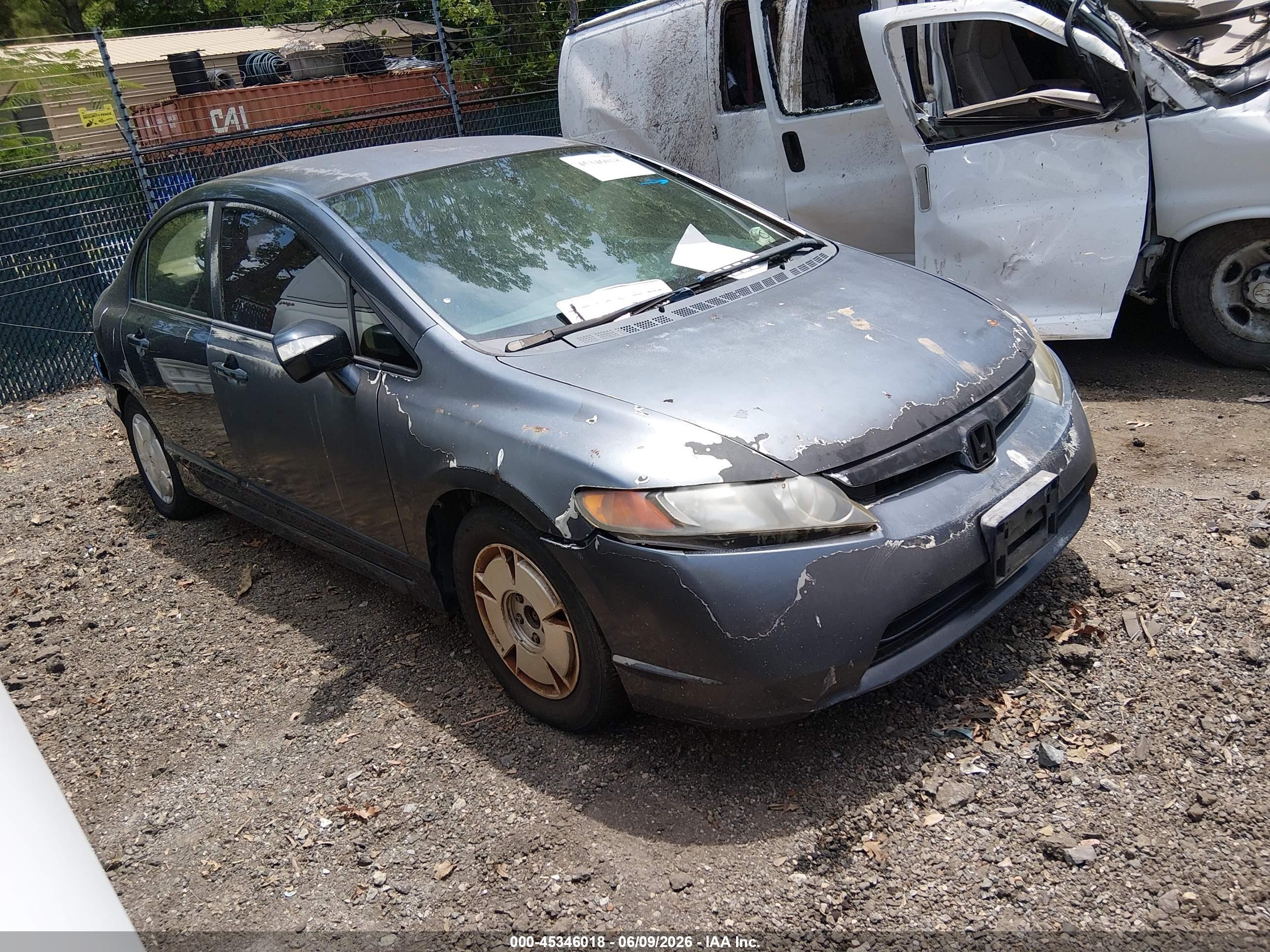 2006 Honda Civic Hybrid   Gray vin: JHMFA36226S019470