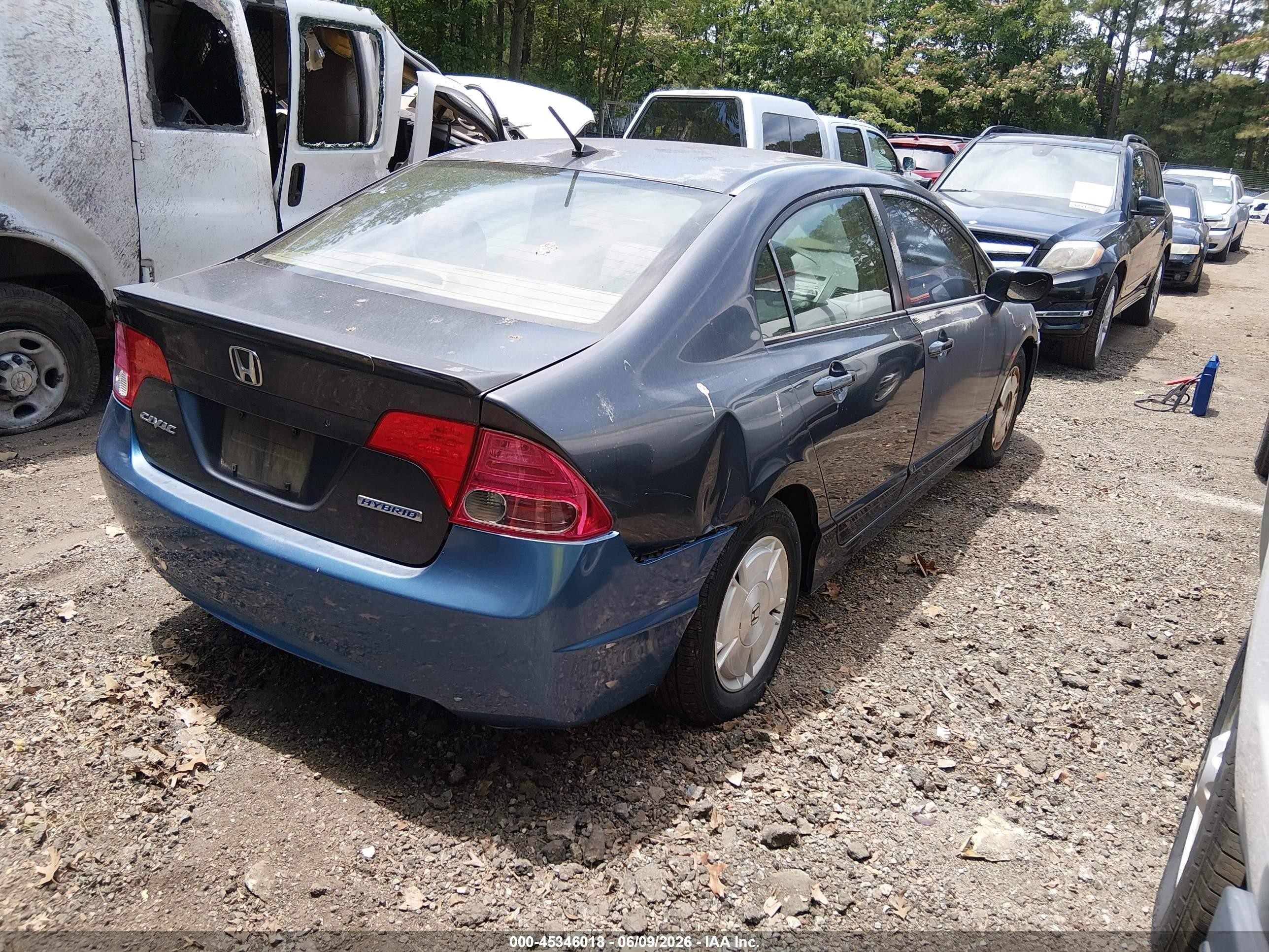 2006 Honda Civic Hybrid   Gray vin: JHMFA36226S019470