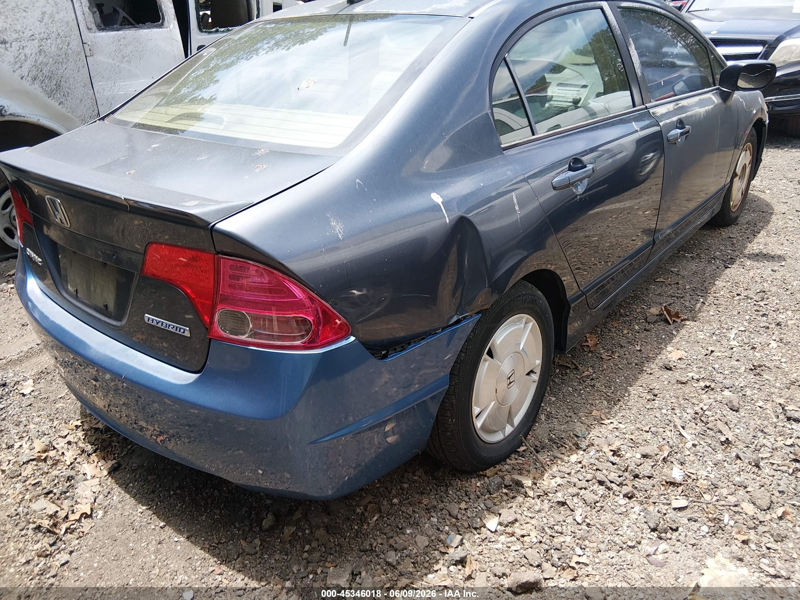 2006 Honda Civic Hybrid   Gray vin: JHMFA36226S019470