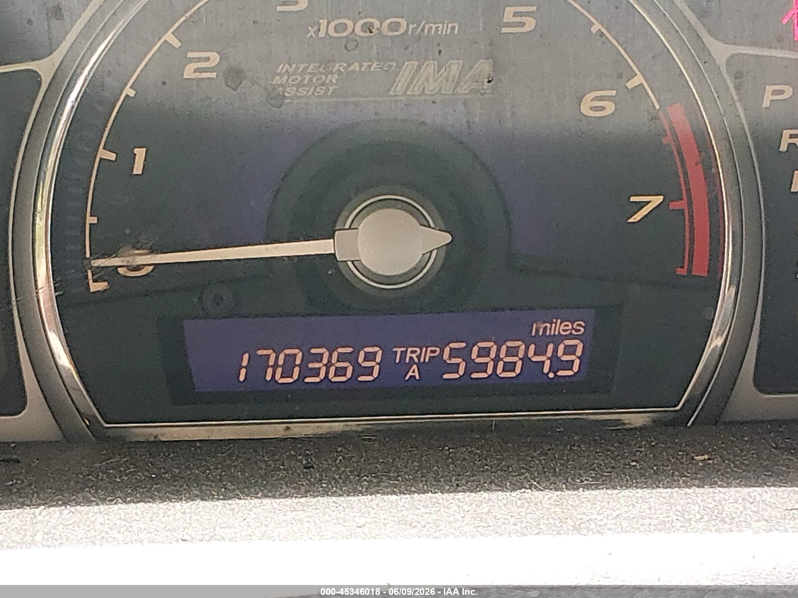 2006 Honda Civic Hybrid   Gray vin: JHMFA36226S019470
