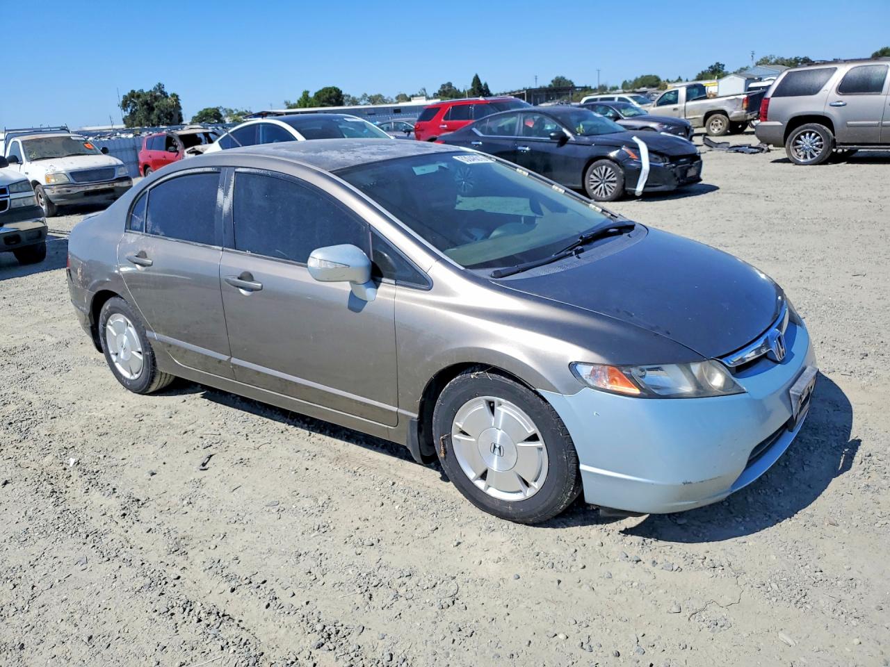 2006 Honda Civic Hybrid Gray vin: JHMFA36226S027729