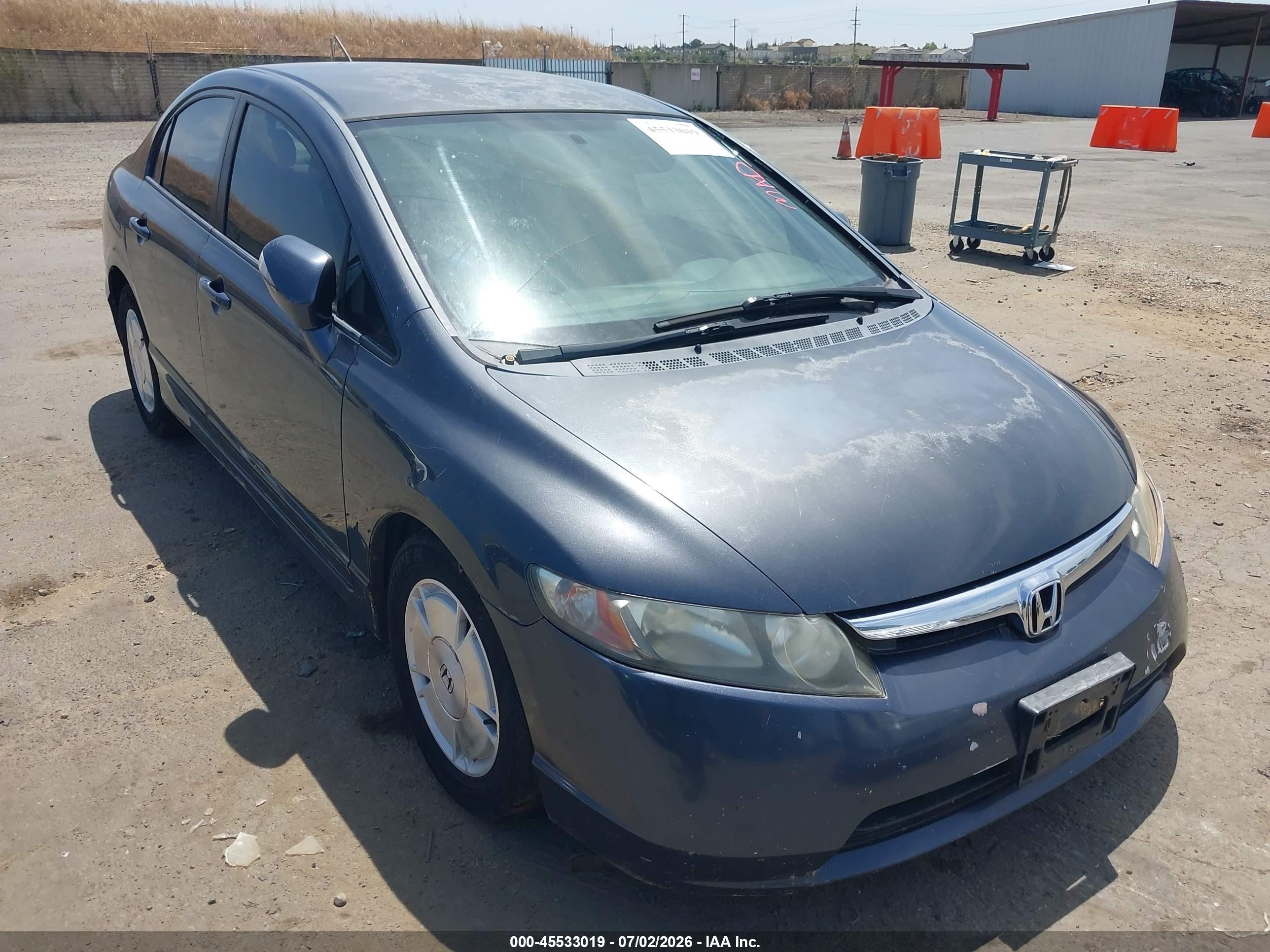 2007 Honda Civic Hybrid   Blue vin: JHMFA36227S010026