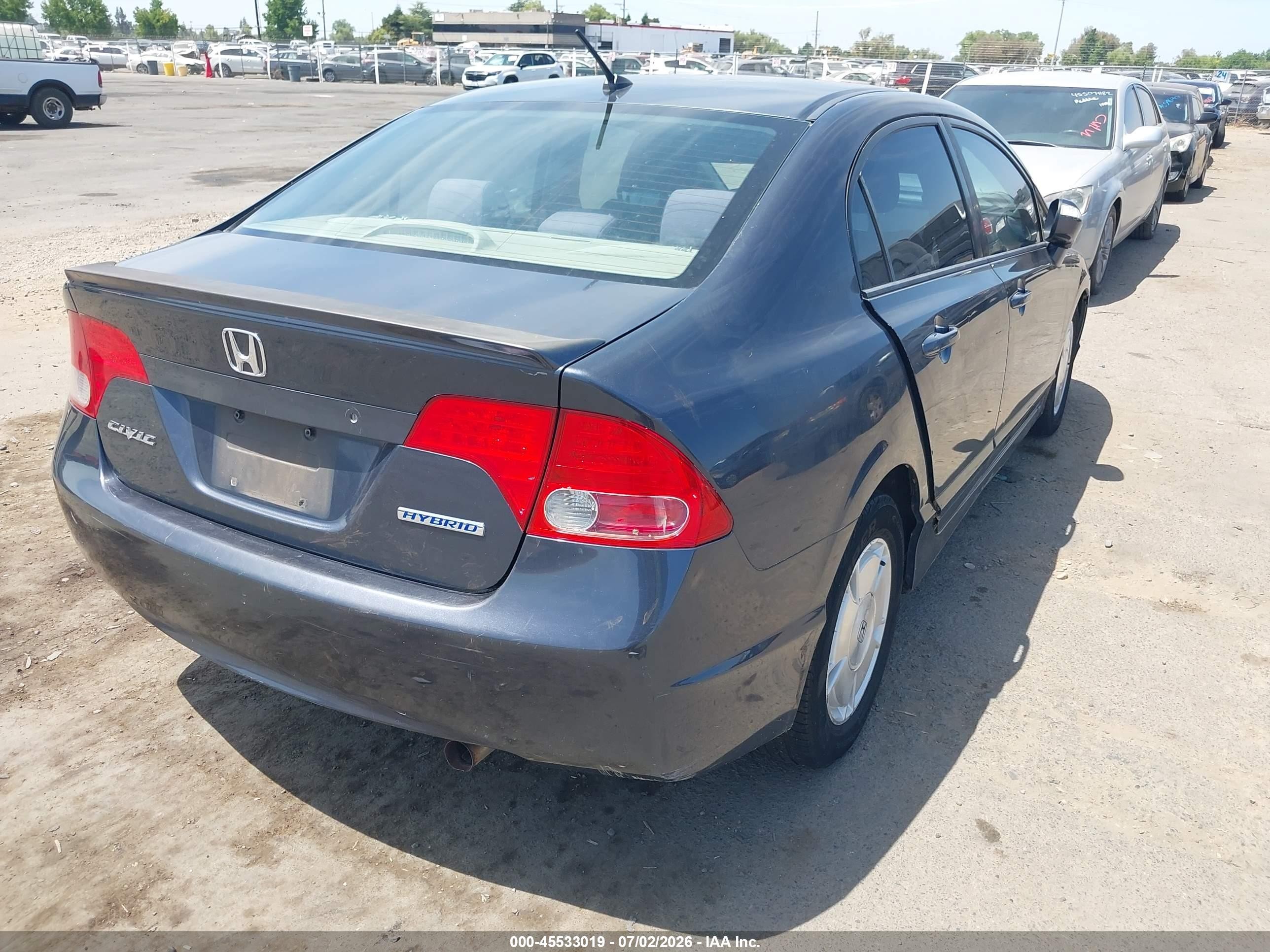 2007 Honda Civic Hybrid   Blue vin: JHMFA36227S010026
