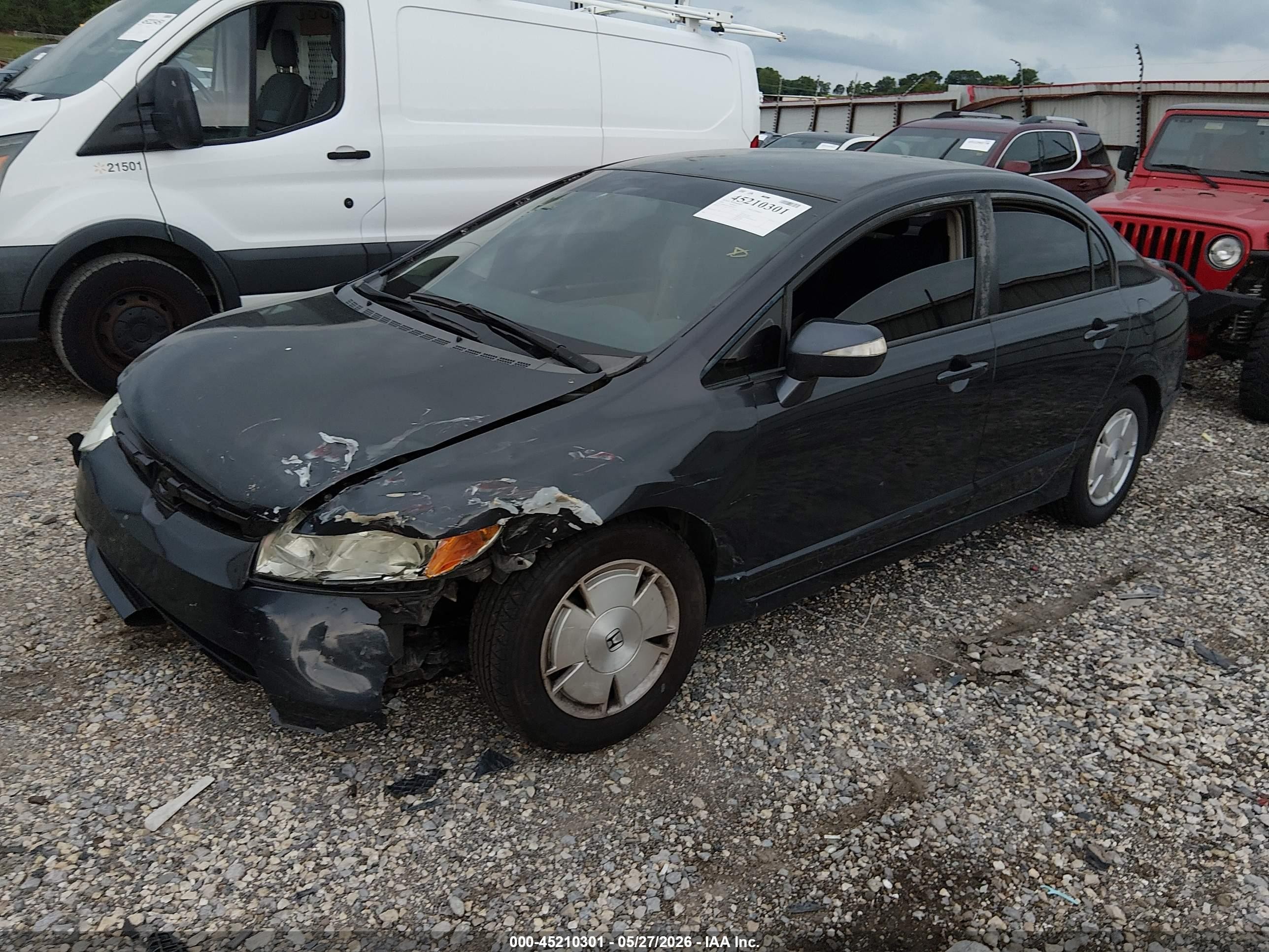 2007 Honda Civic Hybrid   Blue vin: JHMFA36227S019292