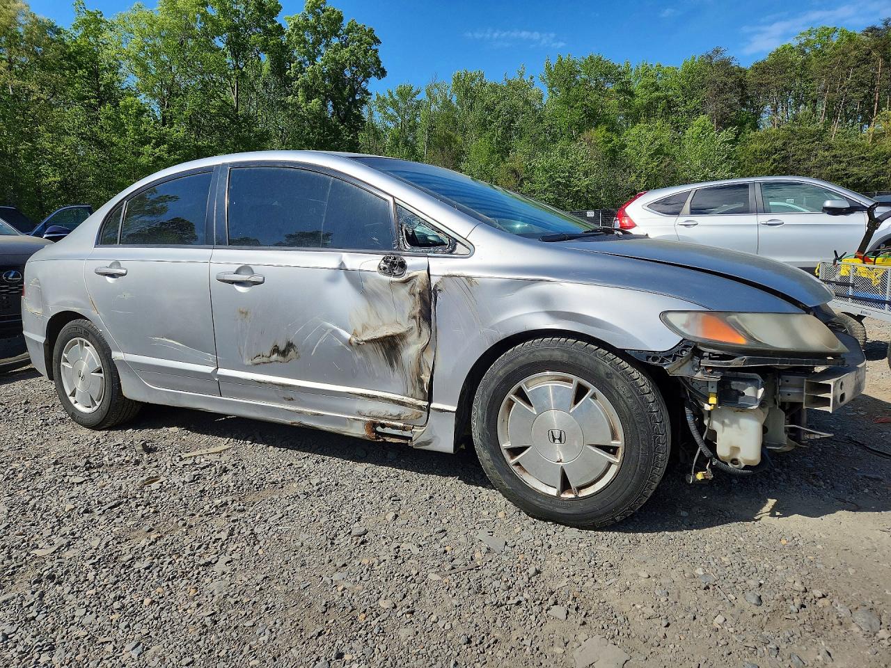2008 Honda Civic Hybrid Silver vin: JHMFA36228S003451