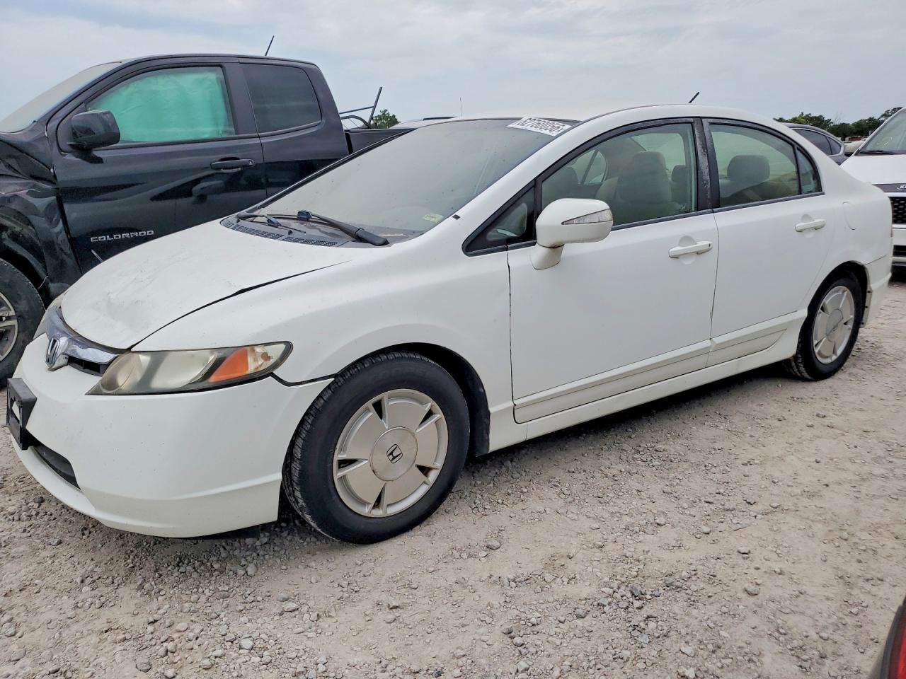 2008 Honda Civic Hybrid White vin: JHMFA36228S019892