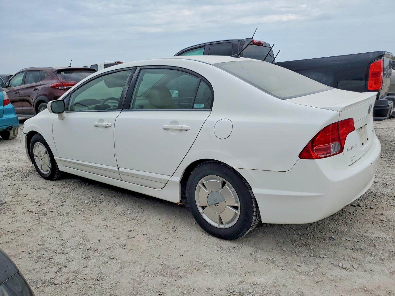 2008 Honda Civic Hybrid White vin: JHMFA36228S019892