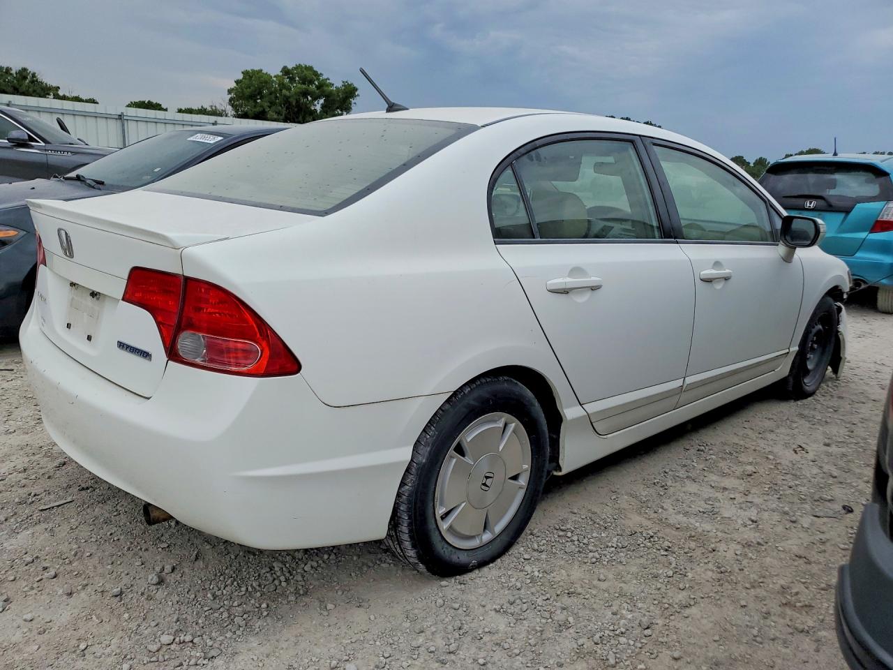2008 Honda Civic Hybrid White vin: JHMFA36228S019892