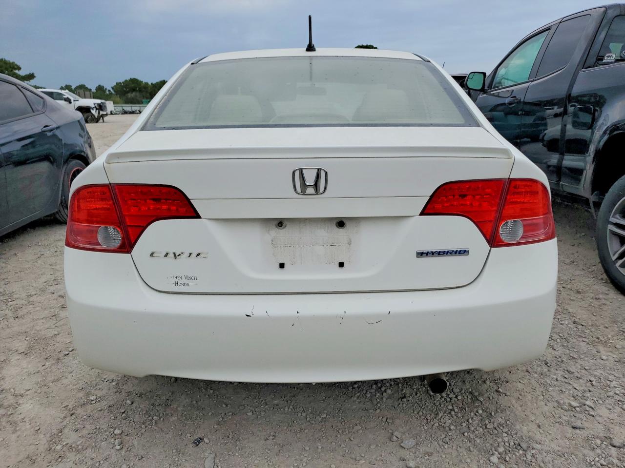2008 Honda Civic Hybrid White vin: JHMFA36228S019892