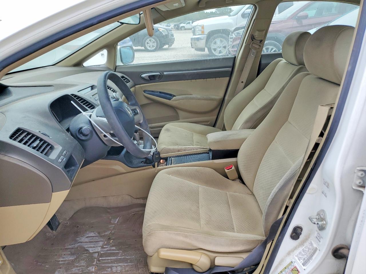 2008 Honda Civic Hybrid White vin: JHMFA36228S019892