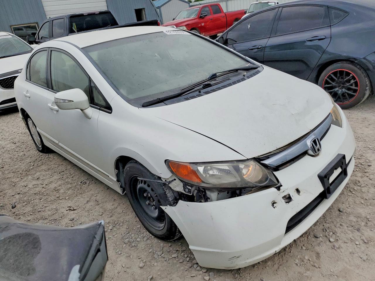 2008 Honda Civic Hybrid White vin: JHMFA36228S019892