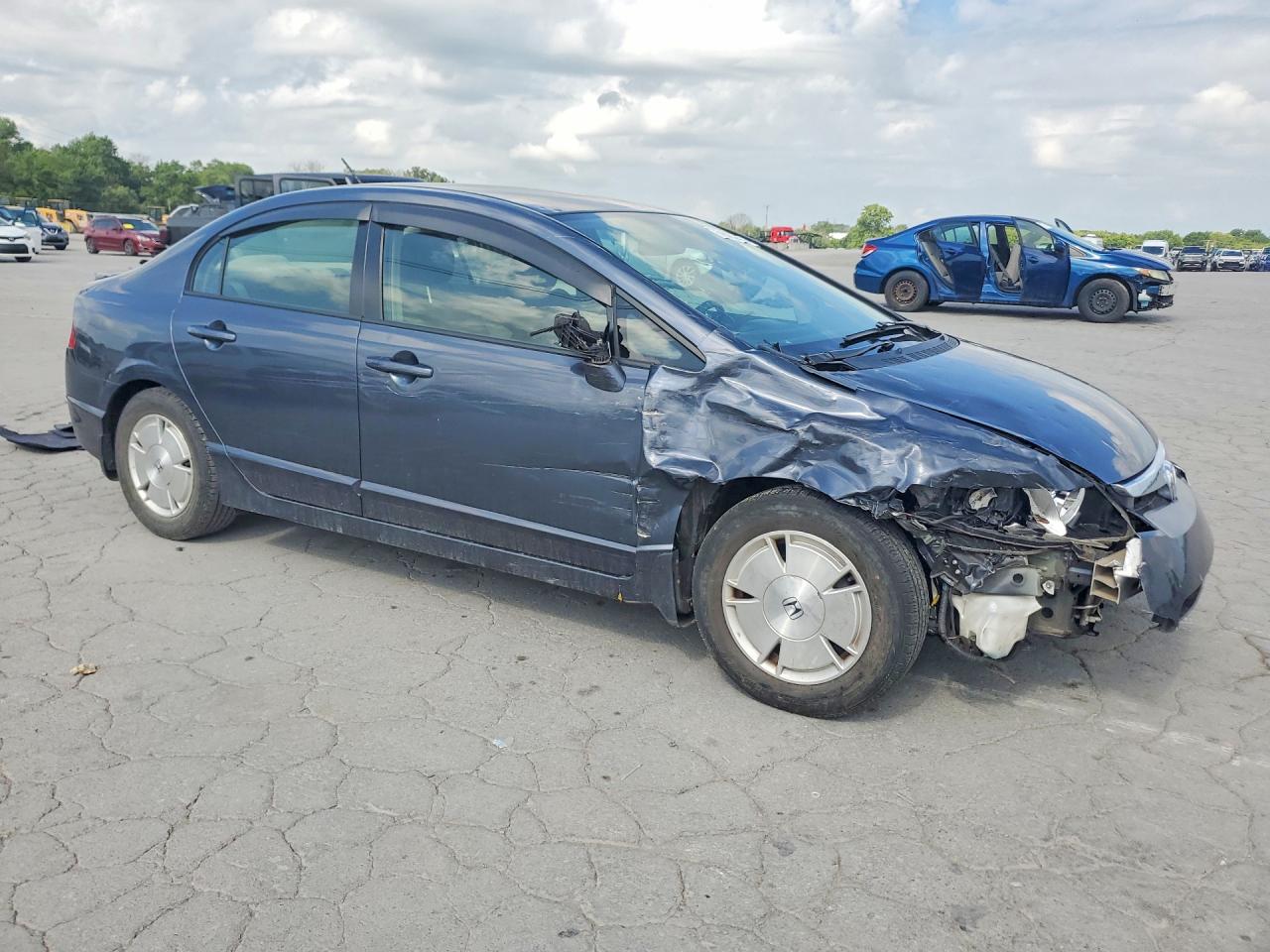 2008 Honda Civic Hybrid Gray vin: JHMFA36228S020220