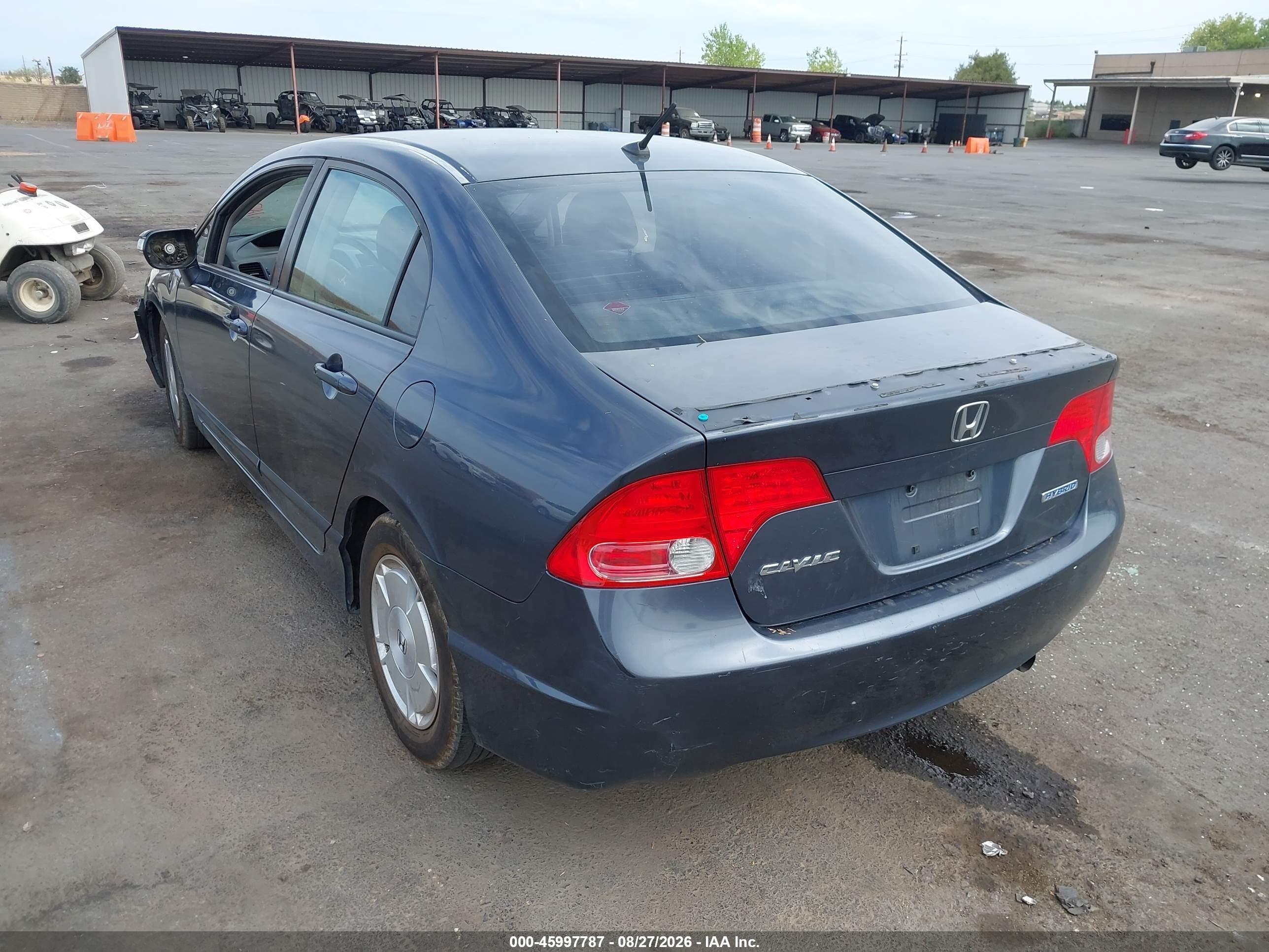2008 Honda Civic Hybrid   Gray vin: JHMFA36228S023912