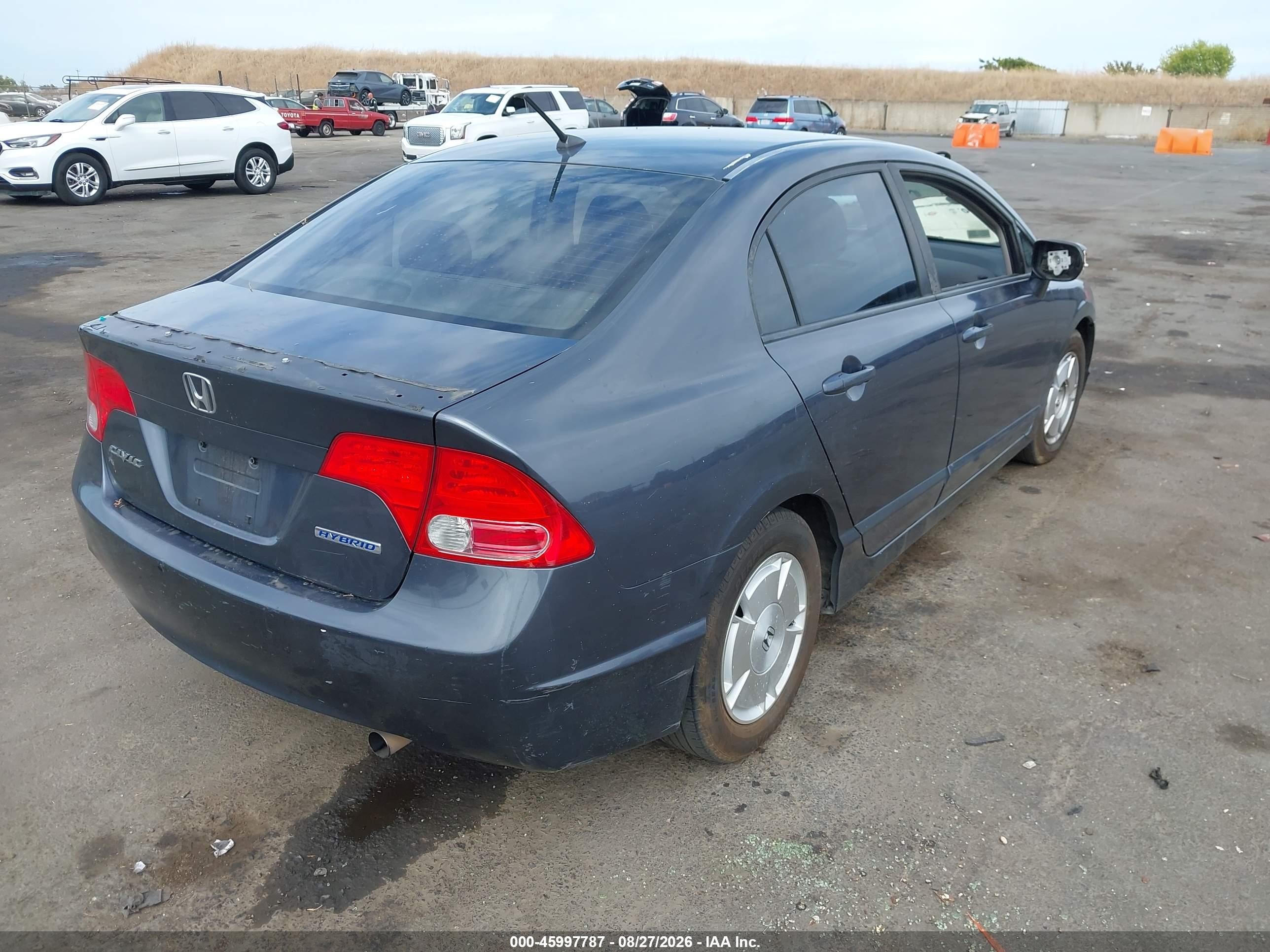 2008 Honda Civic Hybrid   Gray vin: JHMFA36228S023912