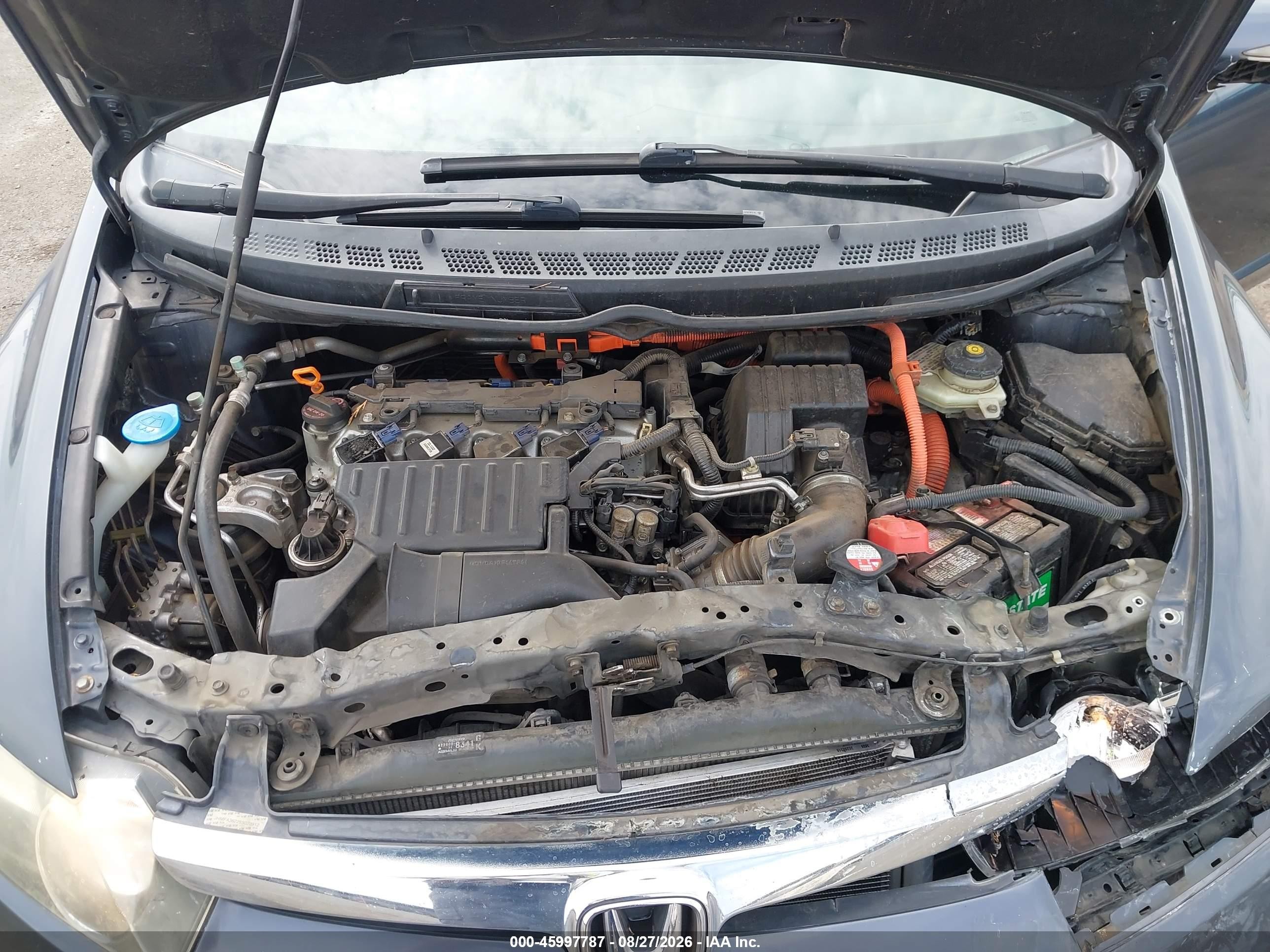 2008 Honda Civic Hybrid   Gray vin: JHMFA36228S023912